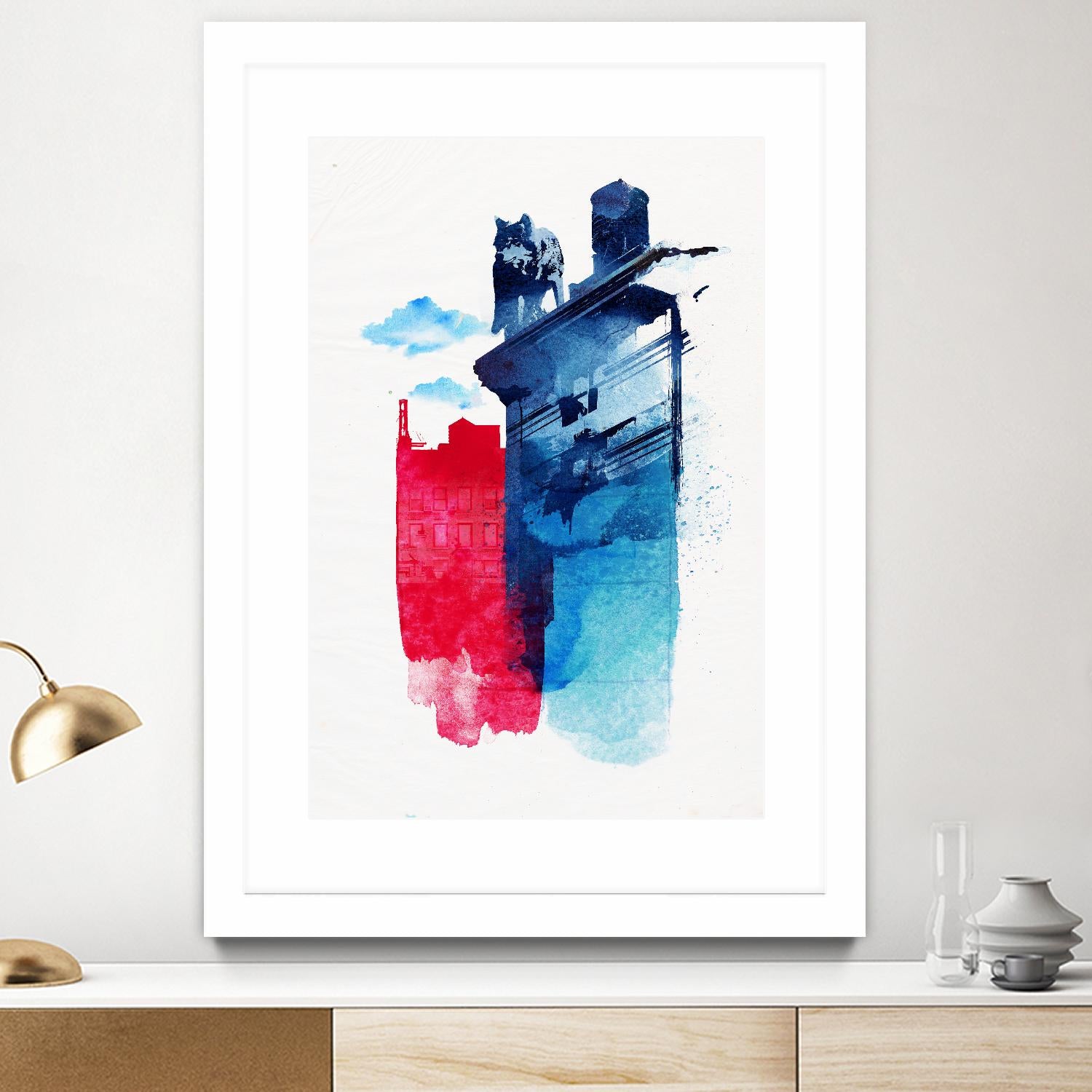 This is my Town by Robert Farkas on GIANT ART - pink city scene