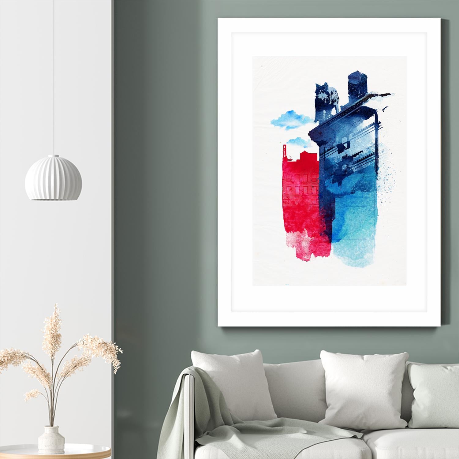 This is my Town by Robert Farkas on GIANT ART - pink city scene