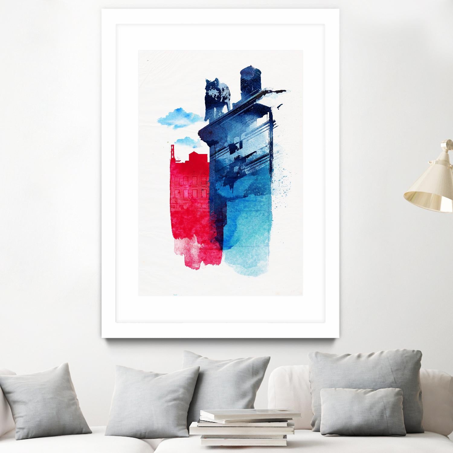 This is my Town by Robert Farkas on GIANT ART - pink city scene