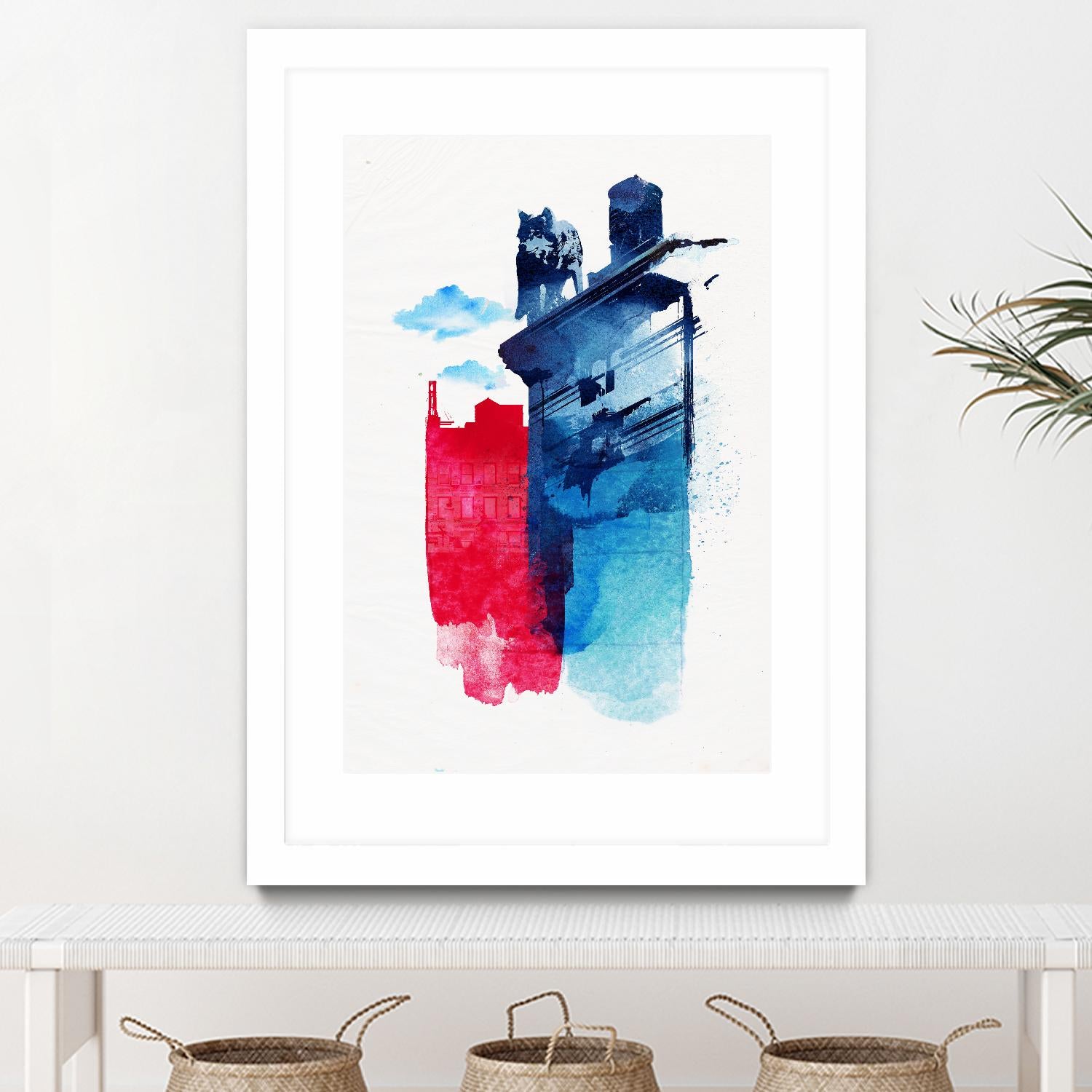 This is my Town by Robert Farkas on GIANT ART - pink city scene