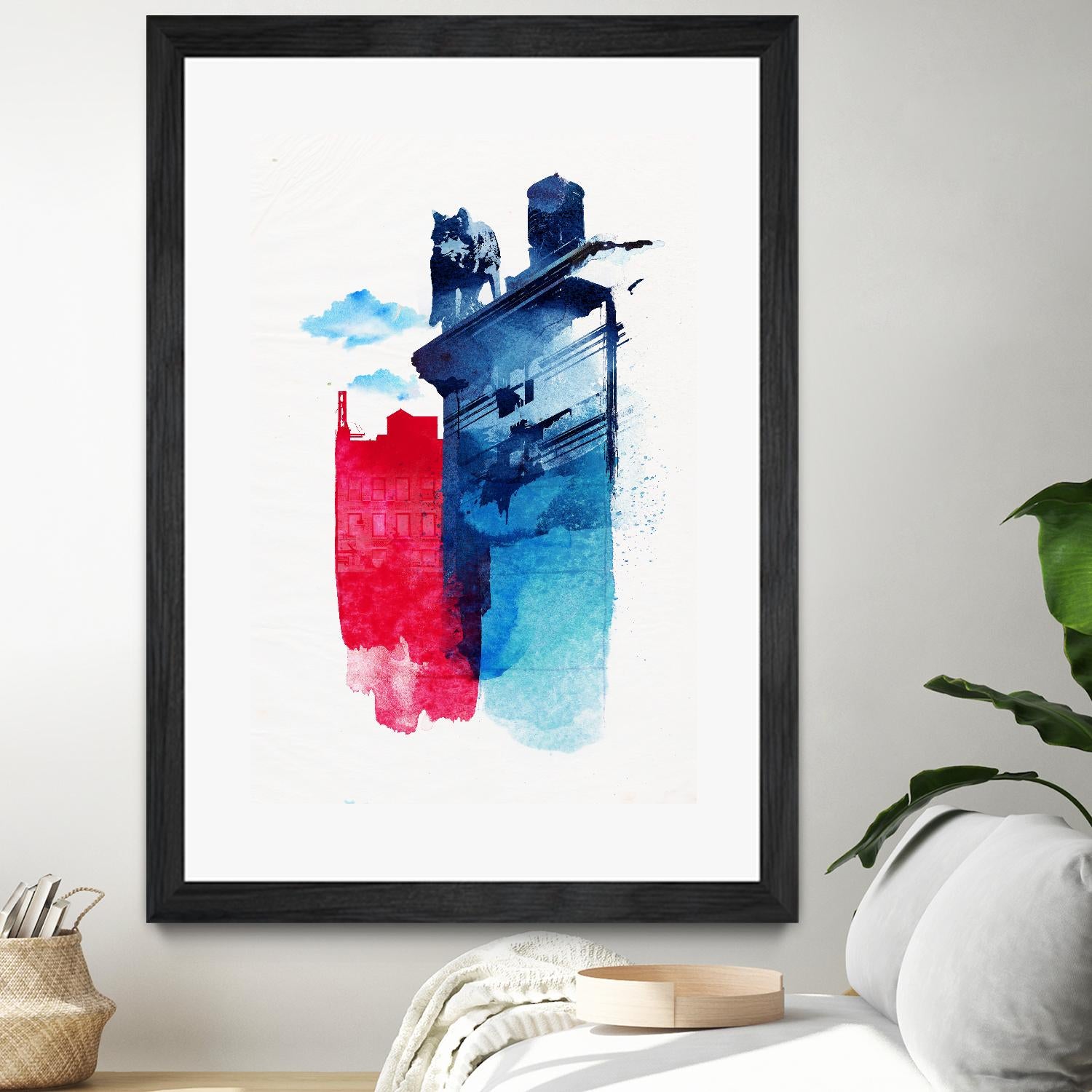 This is my Town by Robert Farkas on GIANT ART - pink city scene