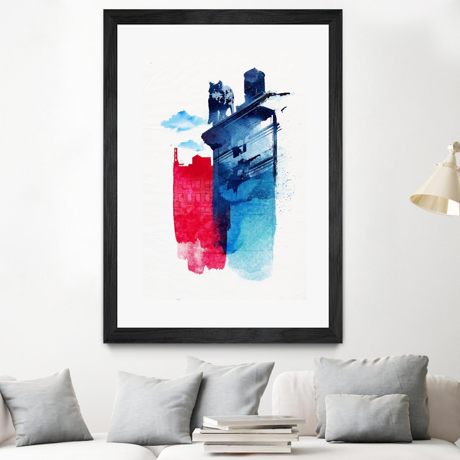 This is my Town by Robert Farkas on GIANT ART - pink city scene