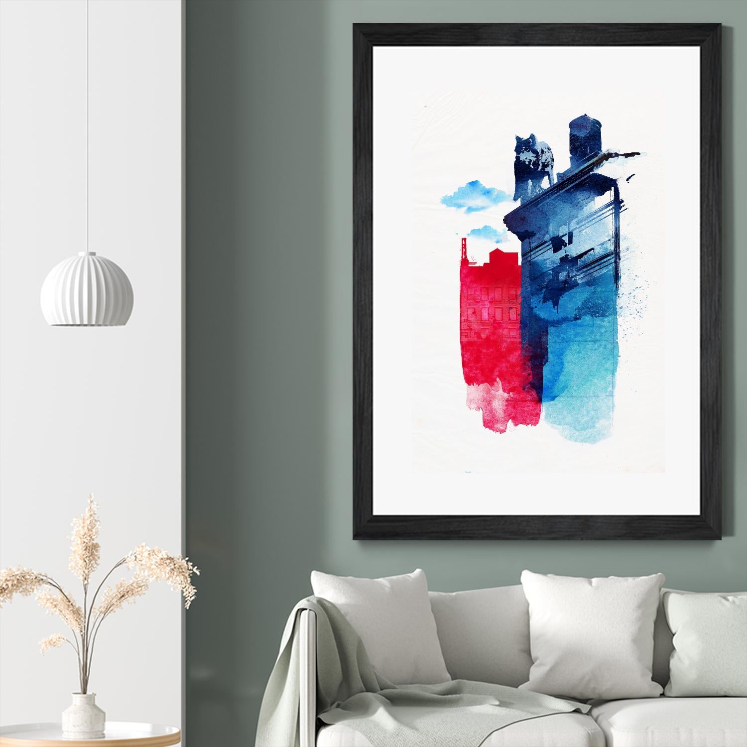 This is my Town by Robert Farkas on GIANT ART - pink city scene