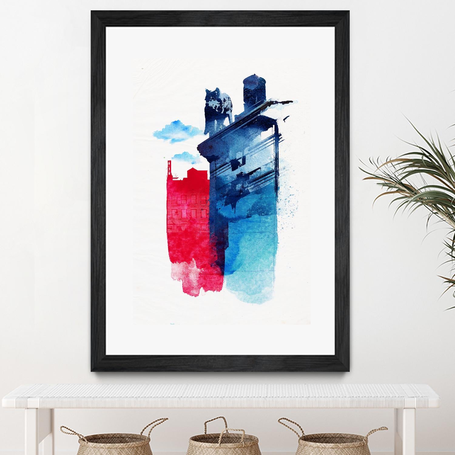 This is my Town by Robert Farkas on GIANT ART - pink city scene