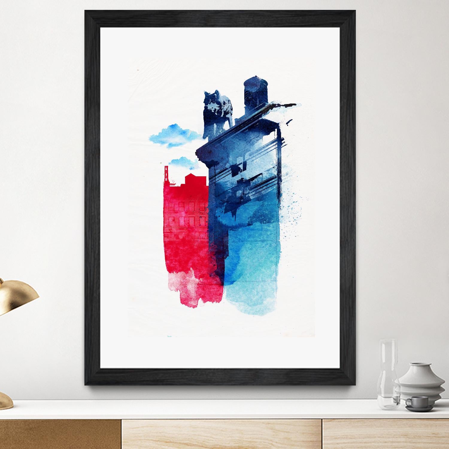 This is my Town by Robert Farkas on GIANT ART - pink city scene