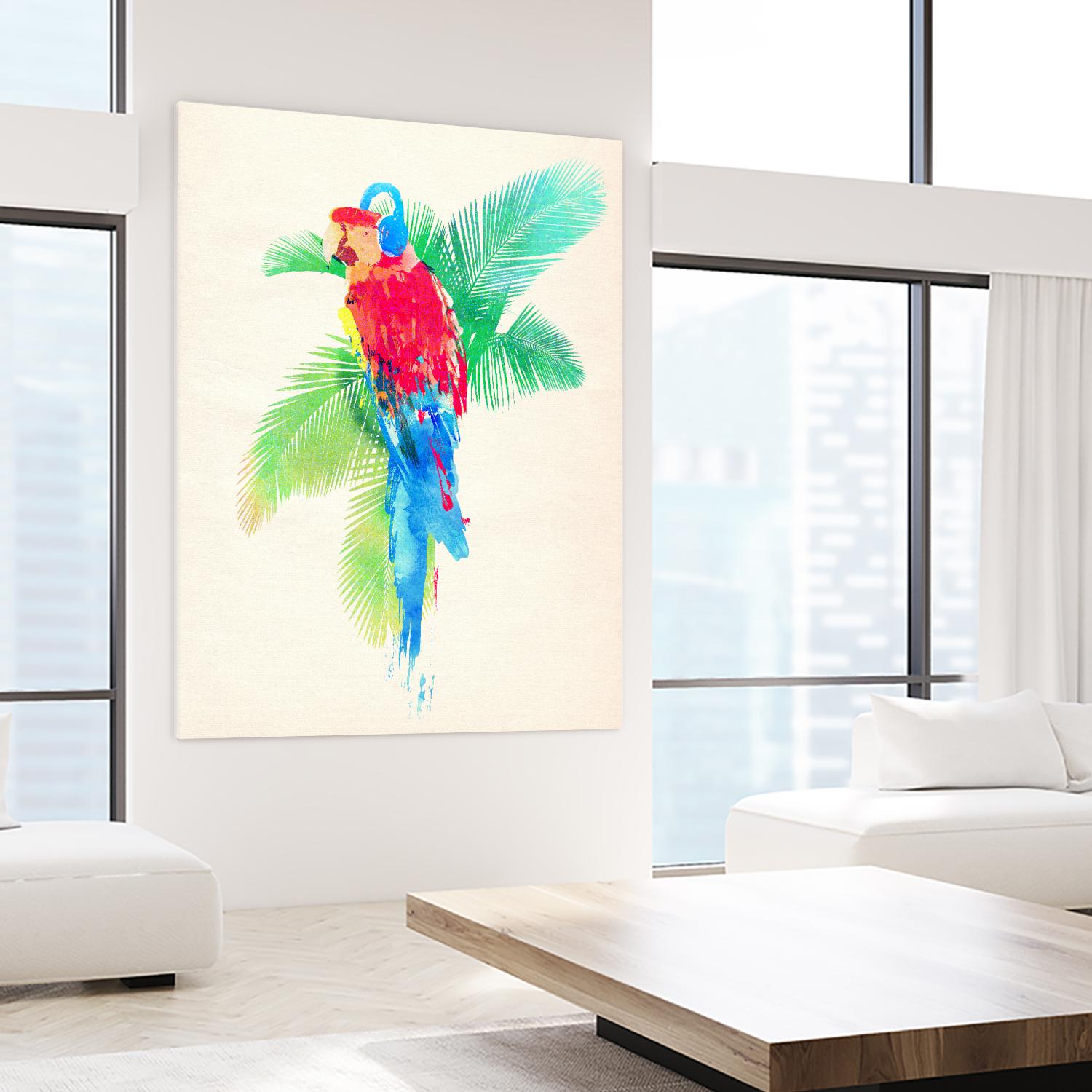 Tropical Party by Robert Farkas on GIANT ART - green animals