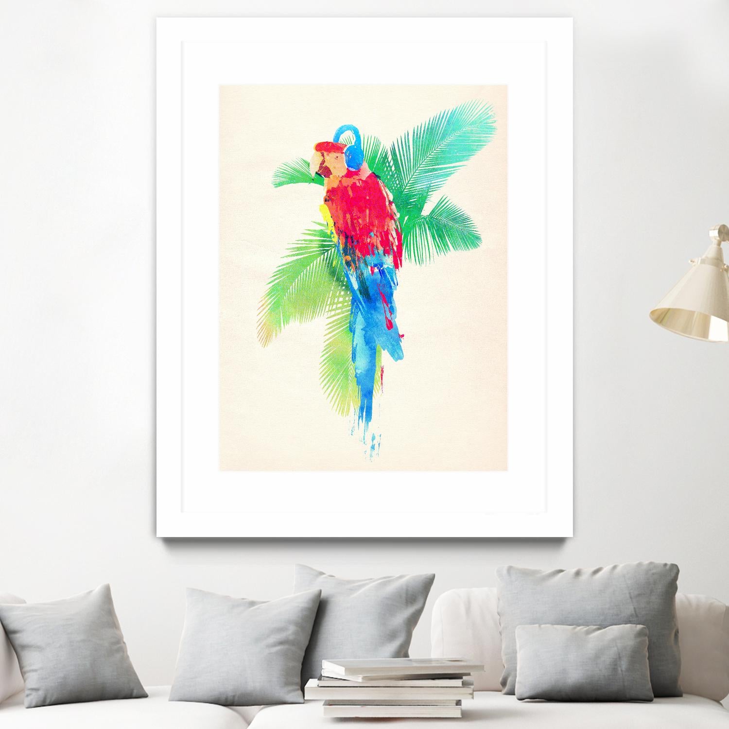Tropical Party by Robert Farkas on GIANT ART - green animals