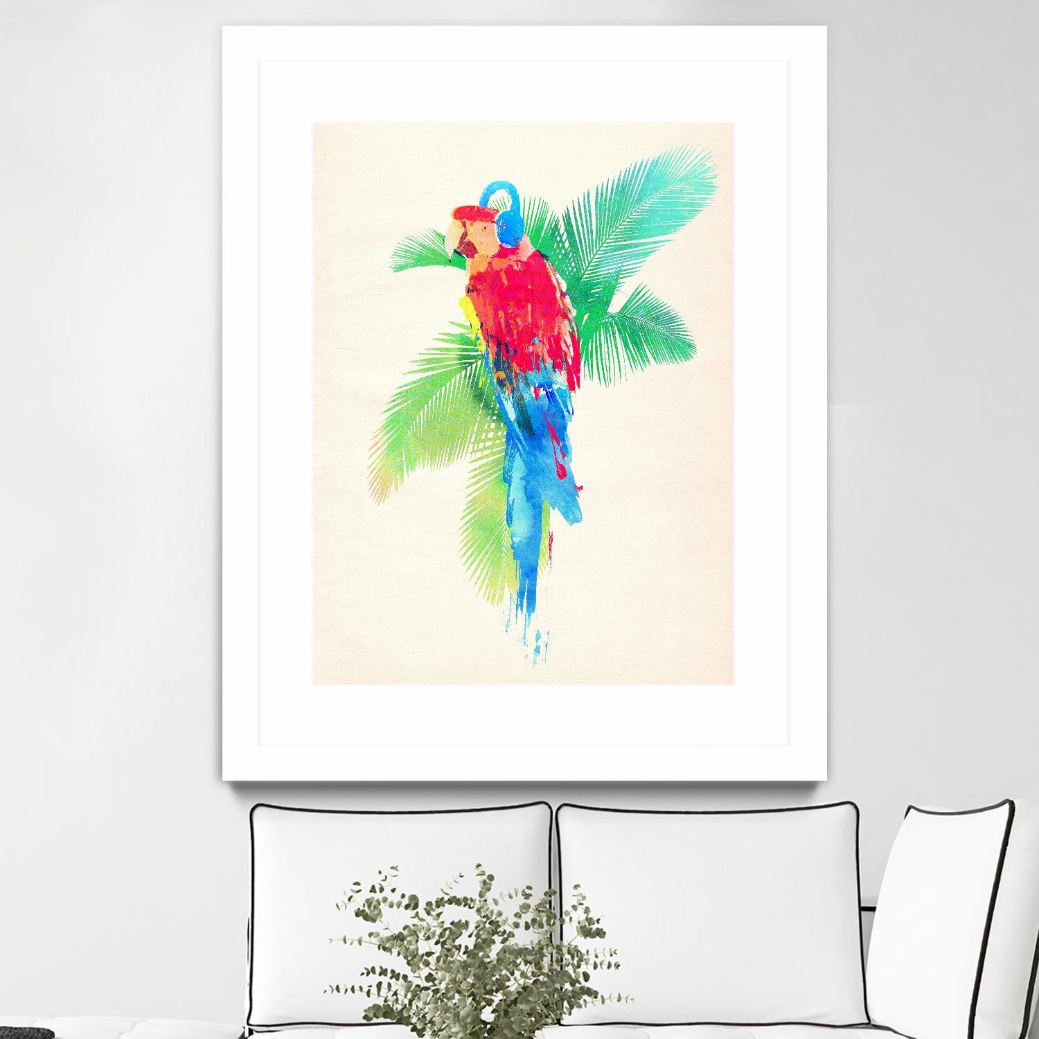 Tropical Party by Robert Farkas on GIANT ART - green animals