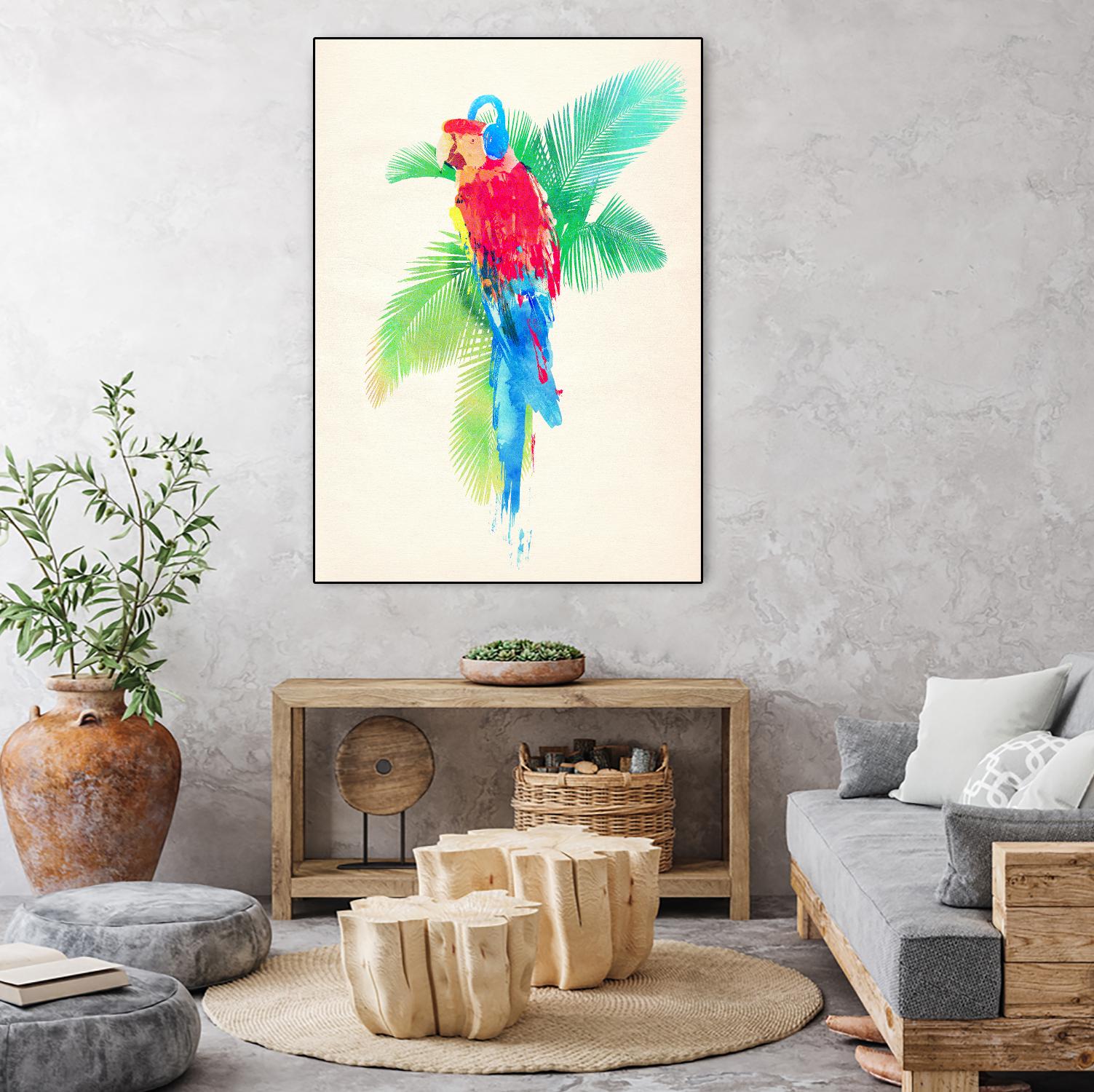 Tropical Party by Robert Farkas on GIANT ART - green animals