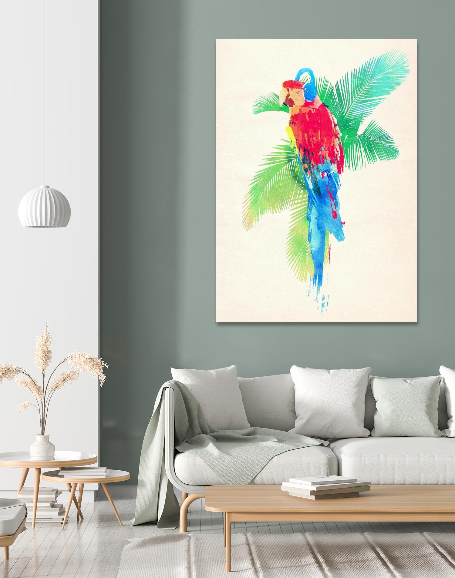 Tropical Party by Robert Farkas on GIANT ART - green animals