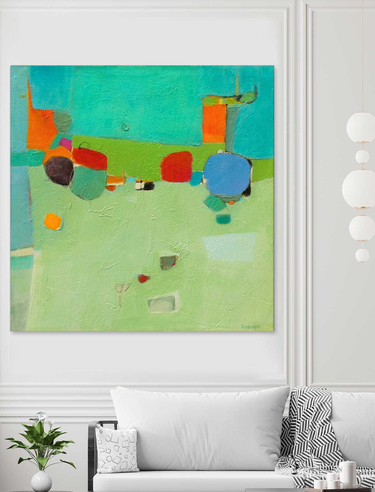 A Skip and a Roll by Dorothy Gaziano on GIANT ART - green abstract