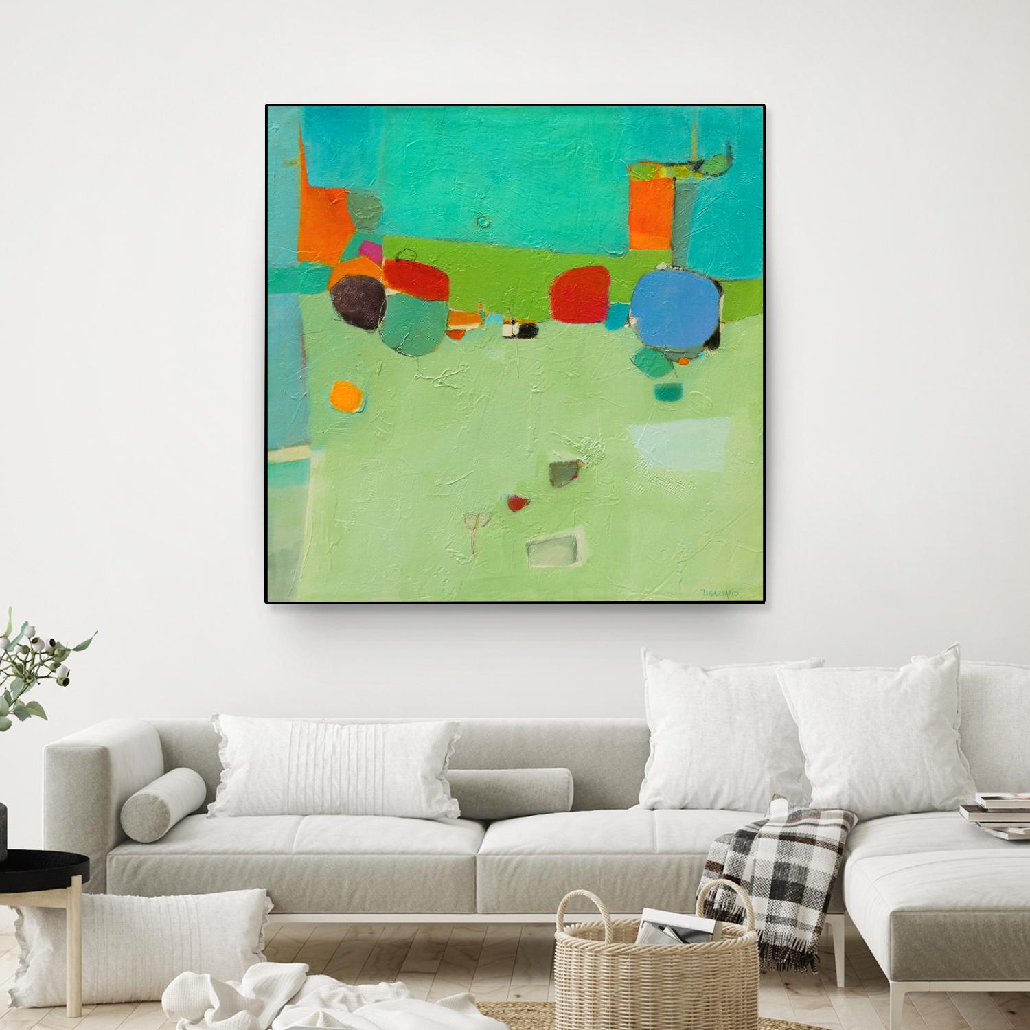 A Skip and a Roll by Dorothy Gaziano on GIANT ART - green abstract