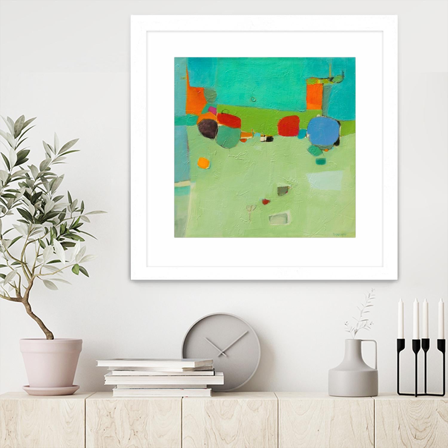 A Skip and a Roll by Dorothy Gaziano on GIANT ART - green abstract