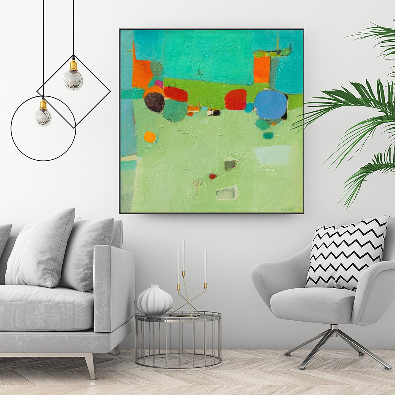 A Skip and a Roll by Dorothy Gaziano on GIANT ART - green abstract