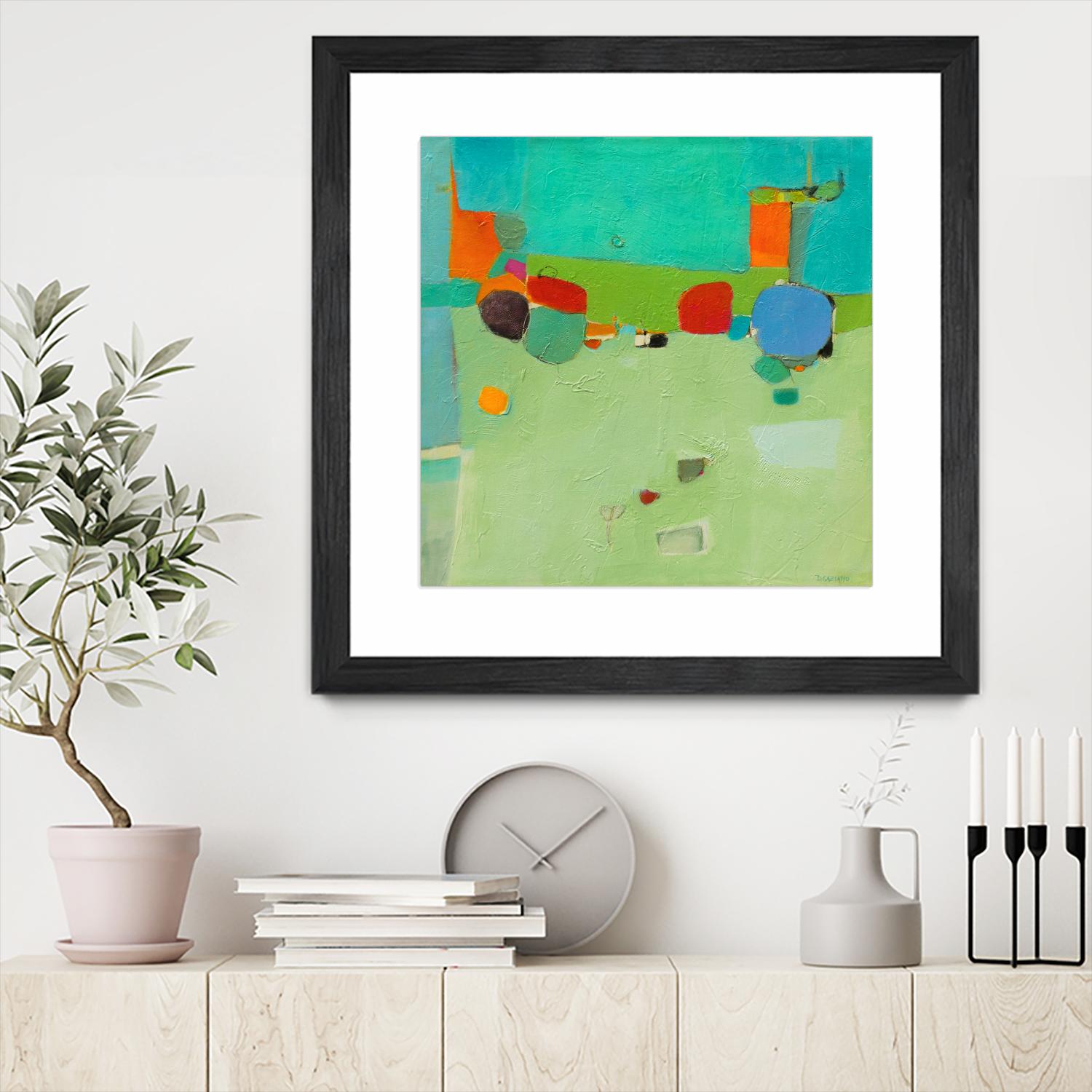 A Skip and a Roll by Dorothy Gaziano on GIANT ART - green abstract