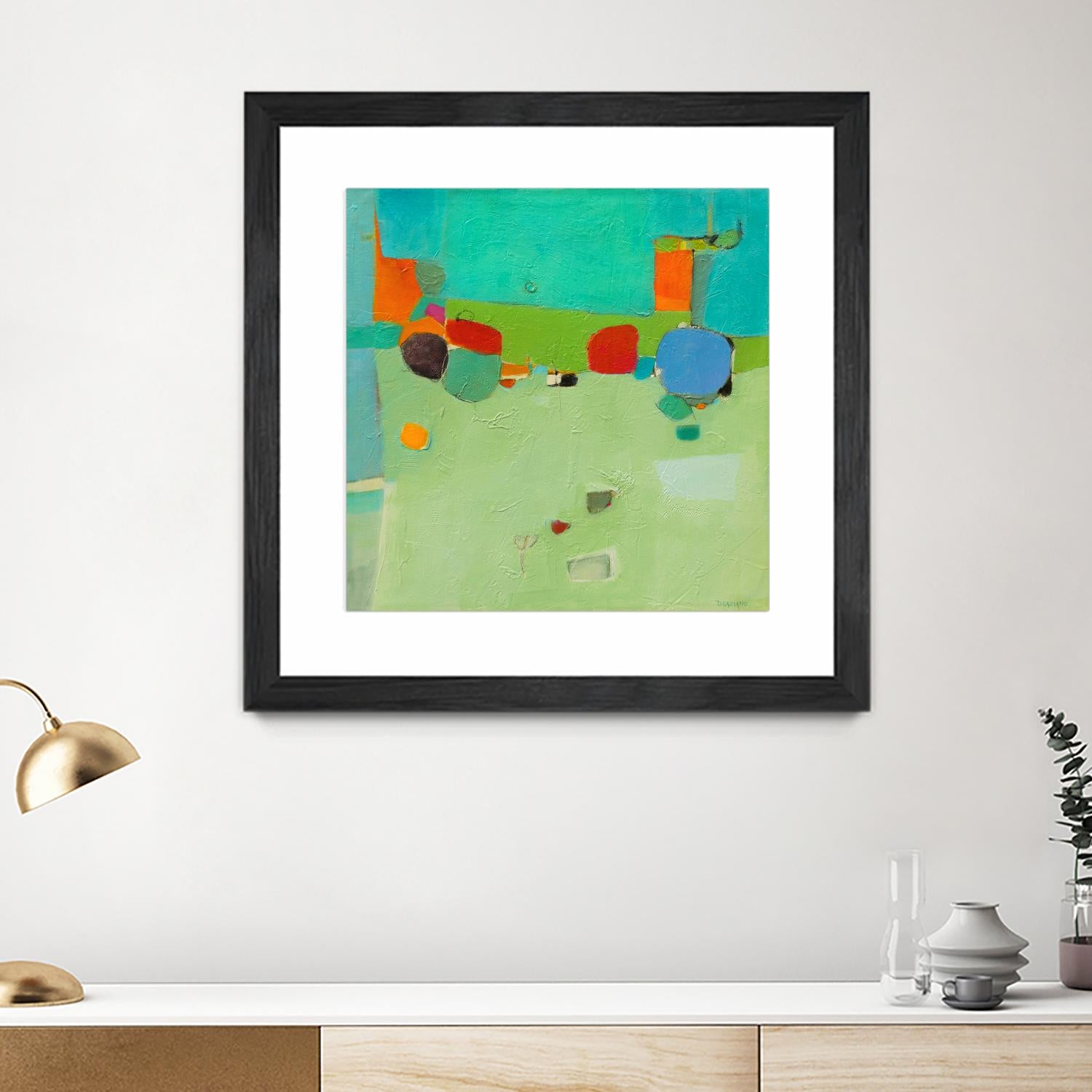 A Skip and a Roll by Dorothy Gaziano on GIANT ART - green abstract