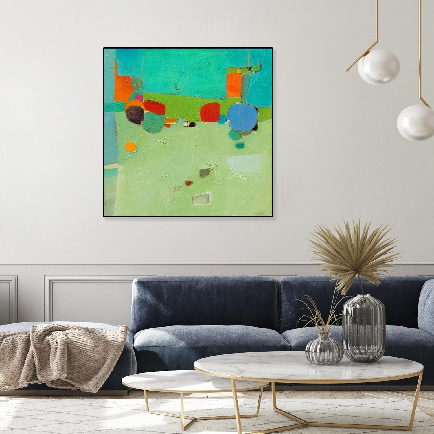 A Skip and a Roll by Dorothy Gaziano on GIANT ART - green abstract