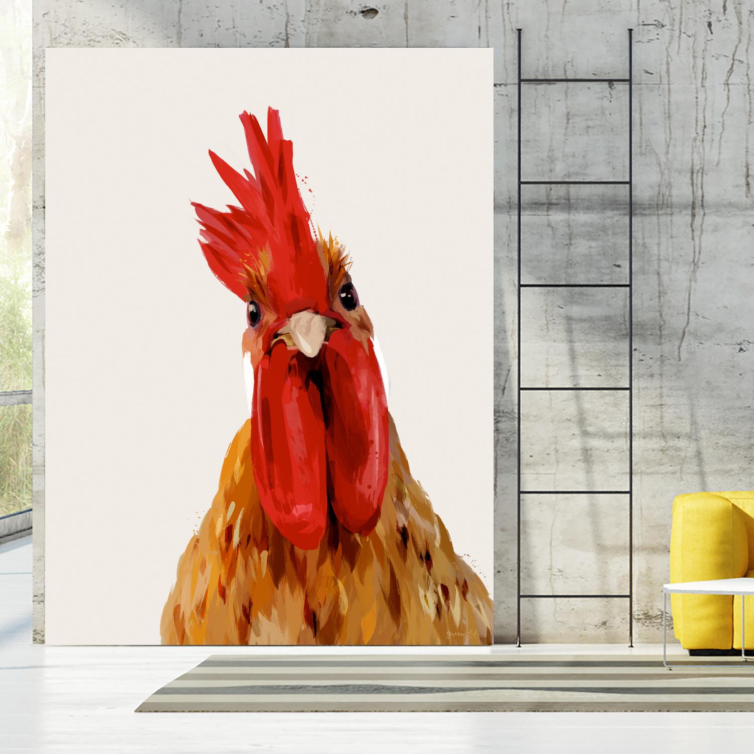 Chicken or The Egg? by Green Lili on GIANT ART - multicolor contemporary; animals