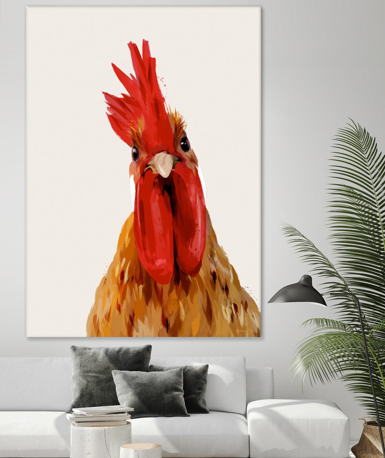 Chicken or The Egg? by Green Lili on GIANT ART - multicolor contemporary; animals