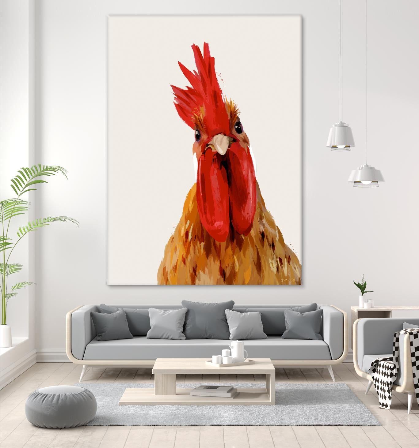 Chicken or The Egg? by Green Lili on GIANT ART - multicolor contemporary; animals