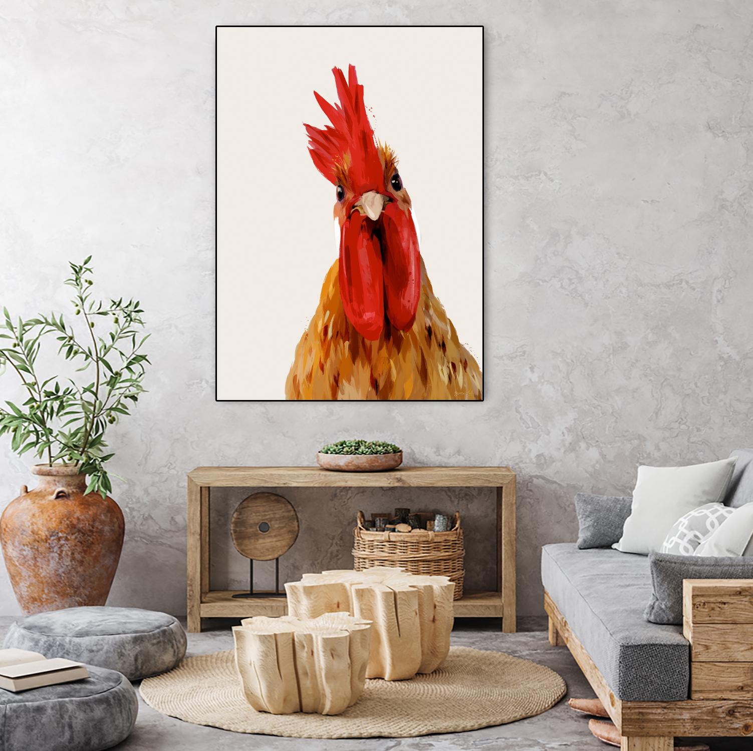 Chicken or The Egg? by Green Lili on GIANT ART - multicolor contemporary; animals