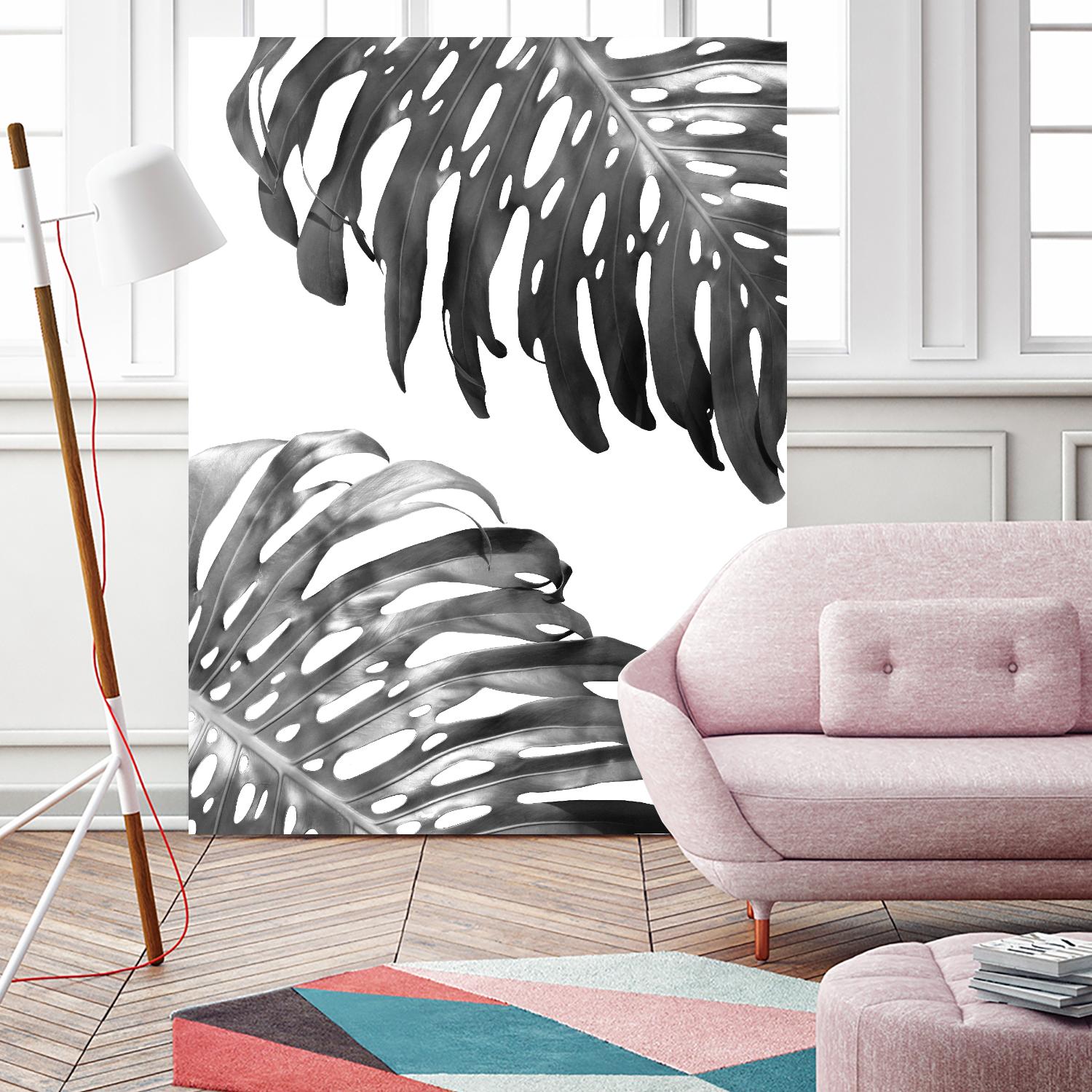 Double Philodendron (BW) by Lexie Greer on GIANT ART - multicolor photography; floral/still life