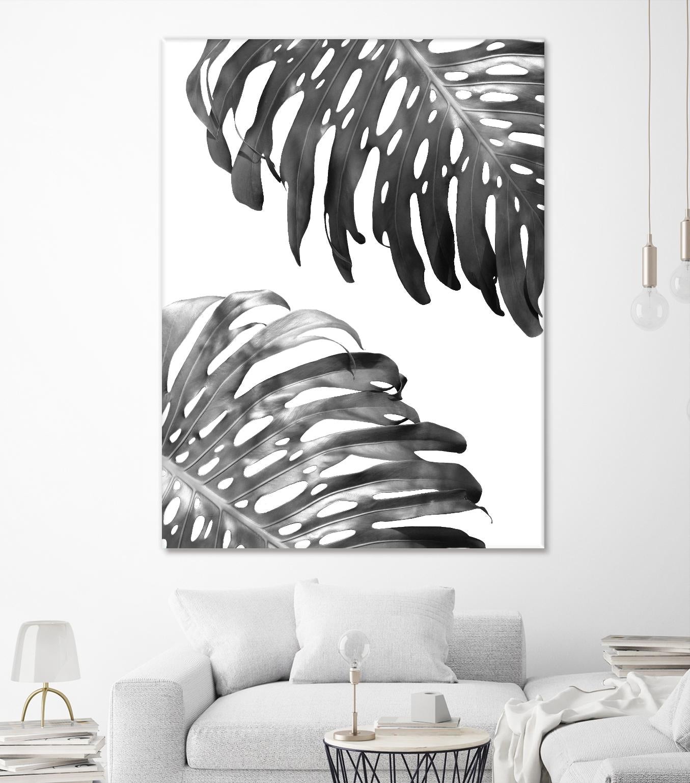 Double Philodendron (BW) by Lexie Greer on GIANT ART - multicolor photography; floral/still life