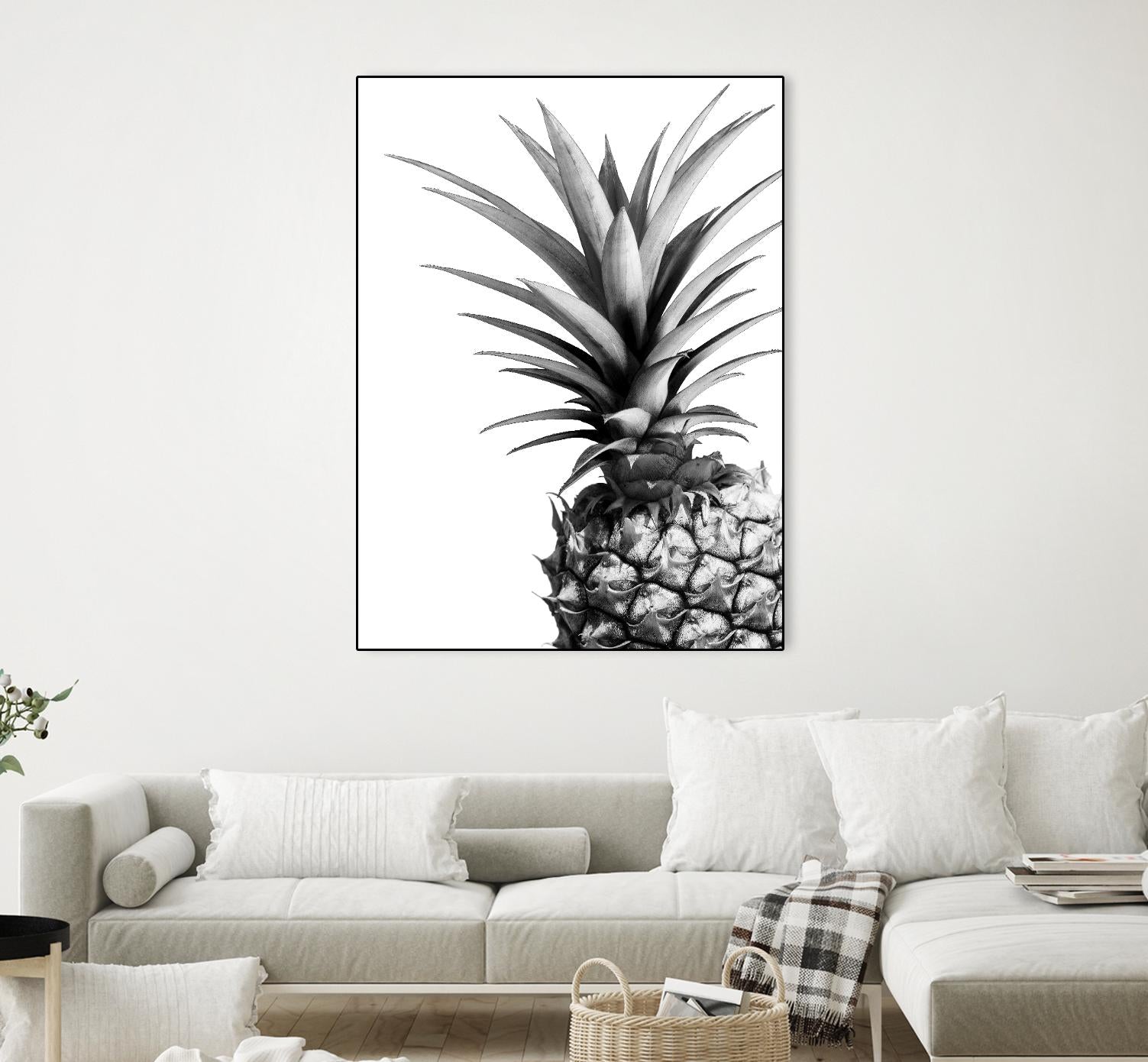 Pineapple (BW) by Lexie Greer on GIANT ART - multicolor photography; cuisine; floral/still life