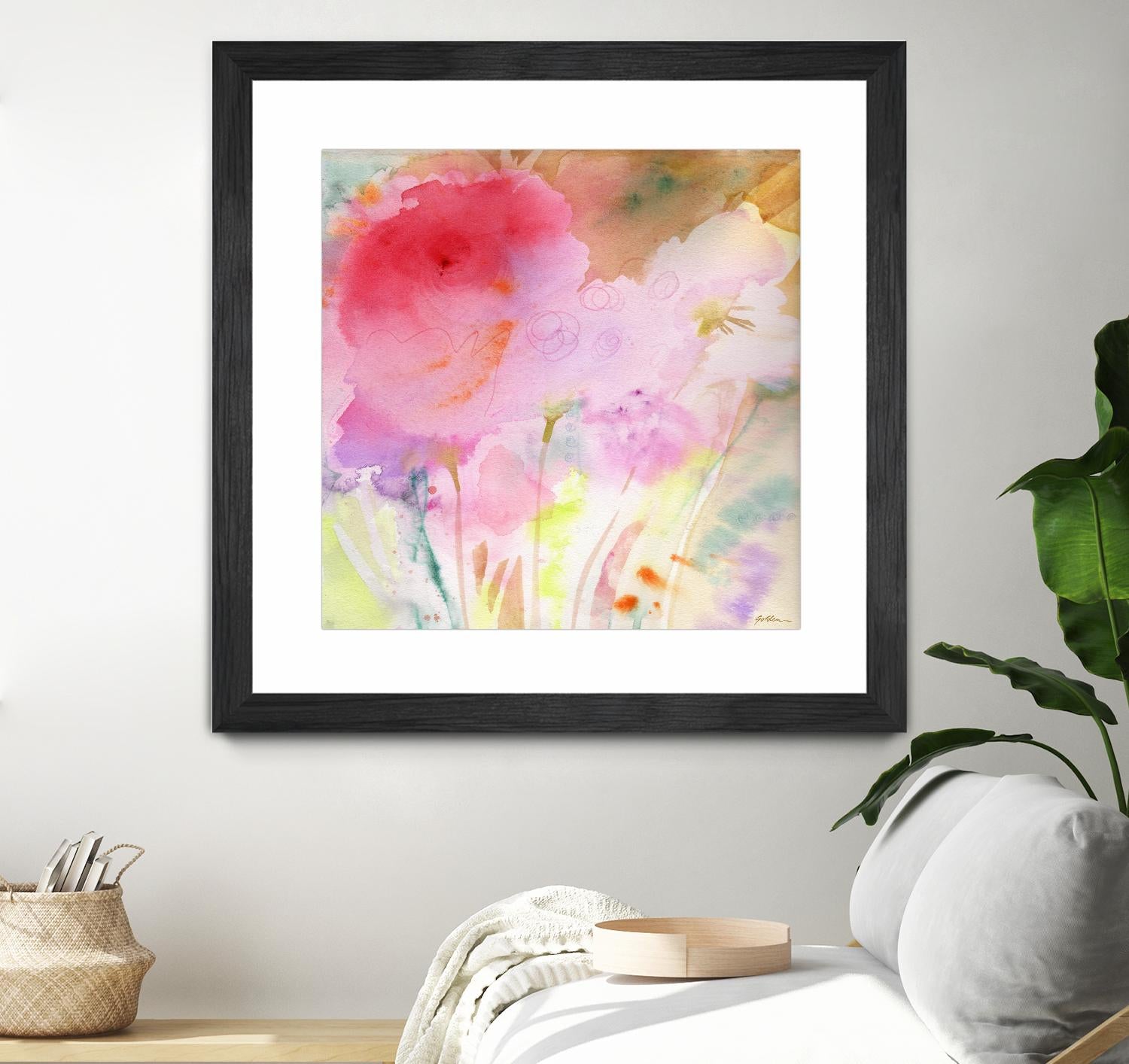 Pink Whisper by Sheila Golden on GIANT ART - multicolor contemporary; floral/still life; abstracts