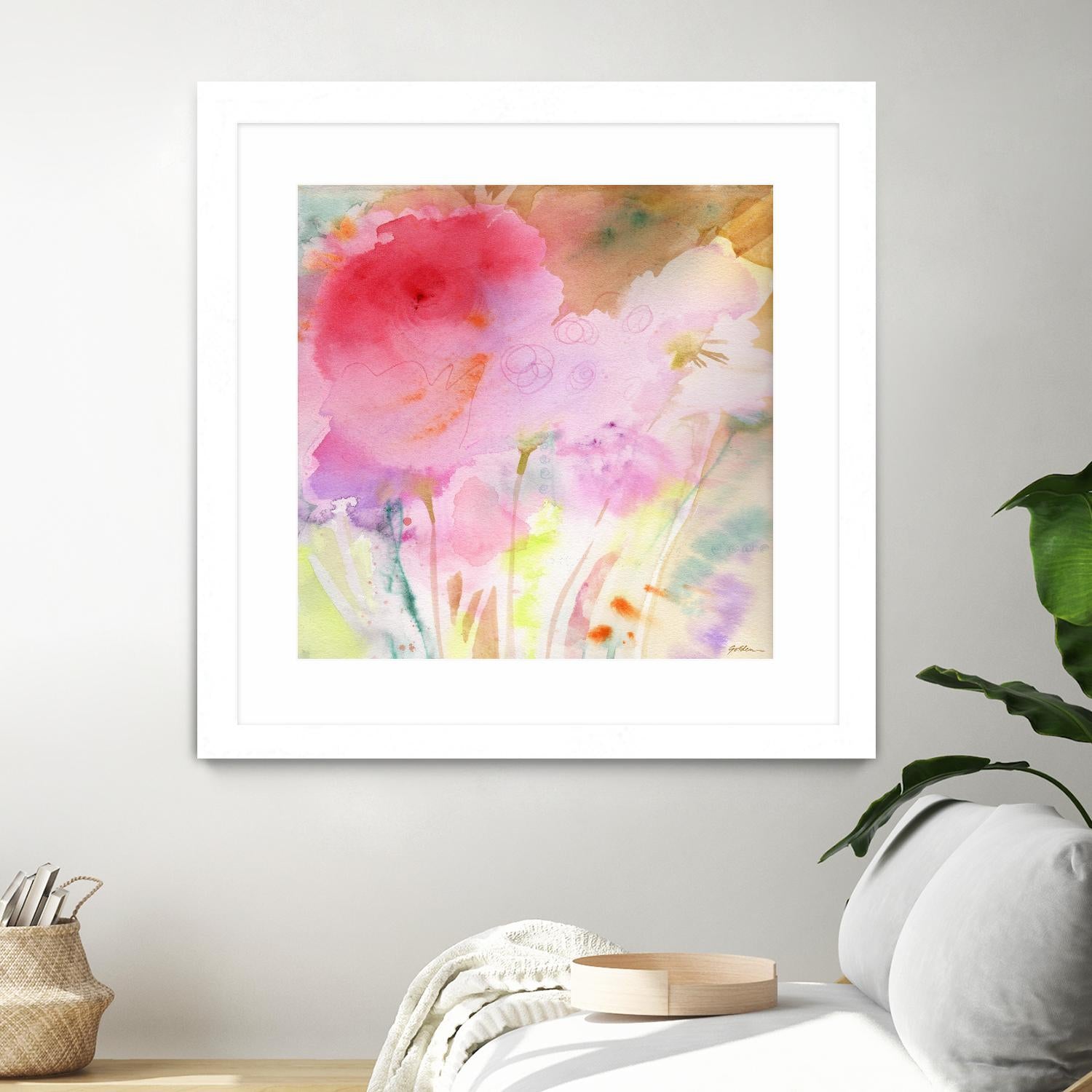 Pink Whisper by Sheila Golden on GIANT ART - multicolor contemporary; floral/still life; abstracts
