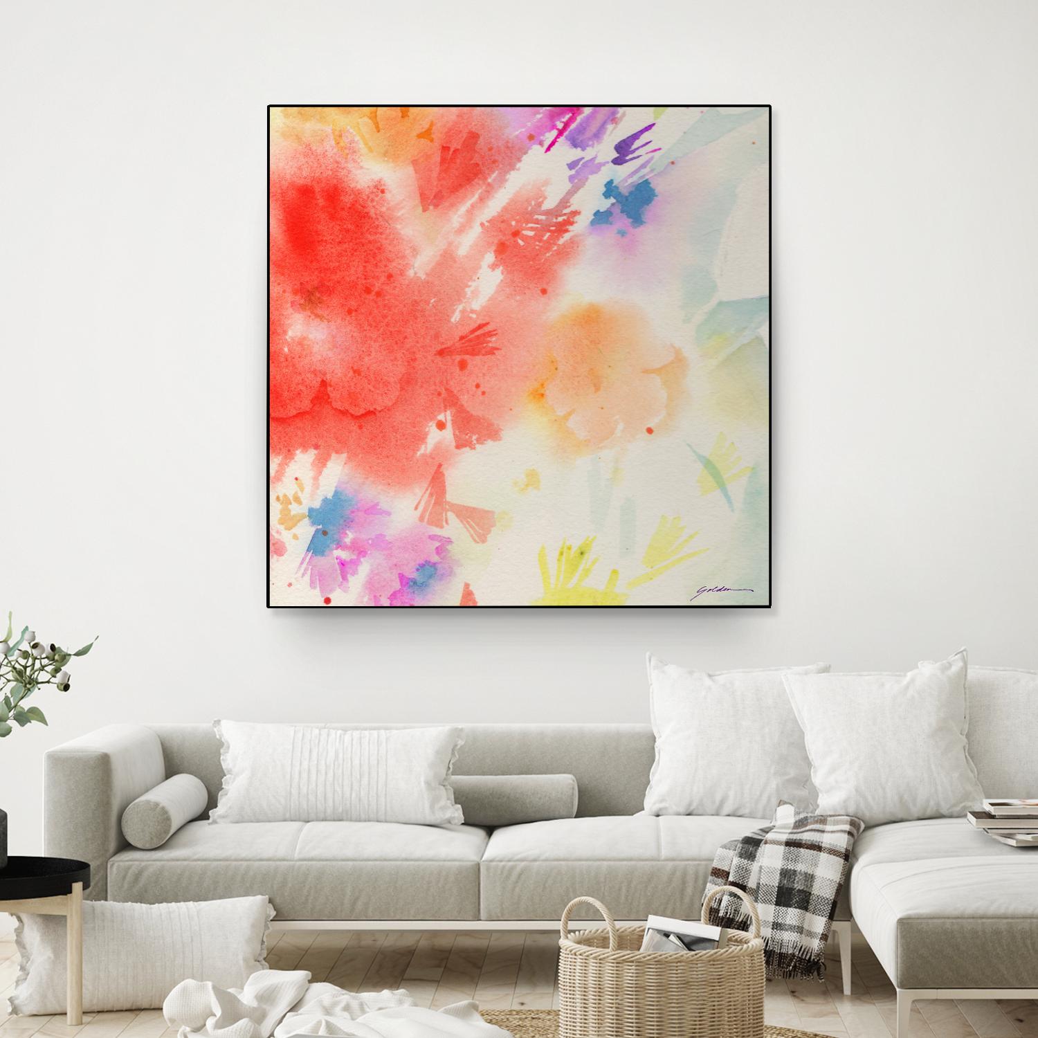 Summer Glory by Sheila Golden on GIANT ART - multicolor contemporary; abstracts; floral/still life