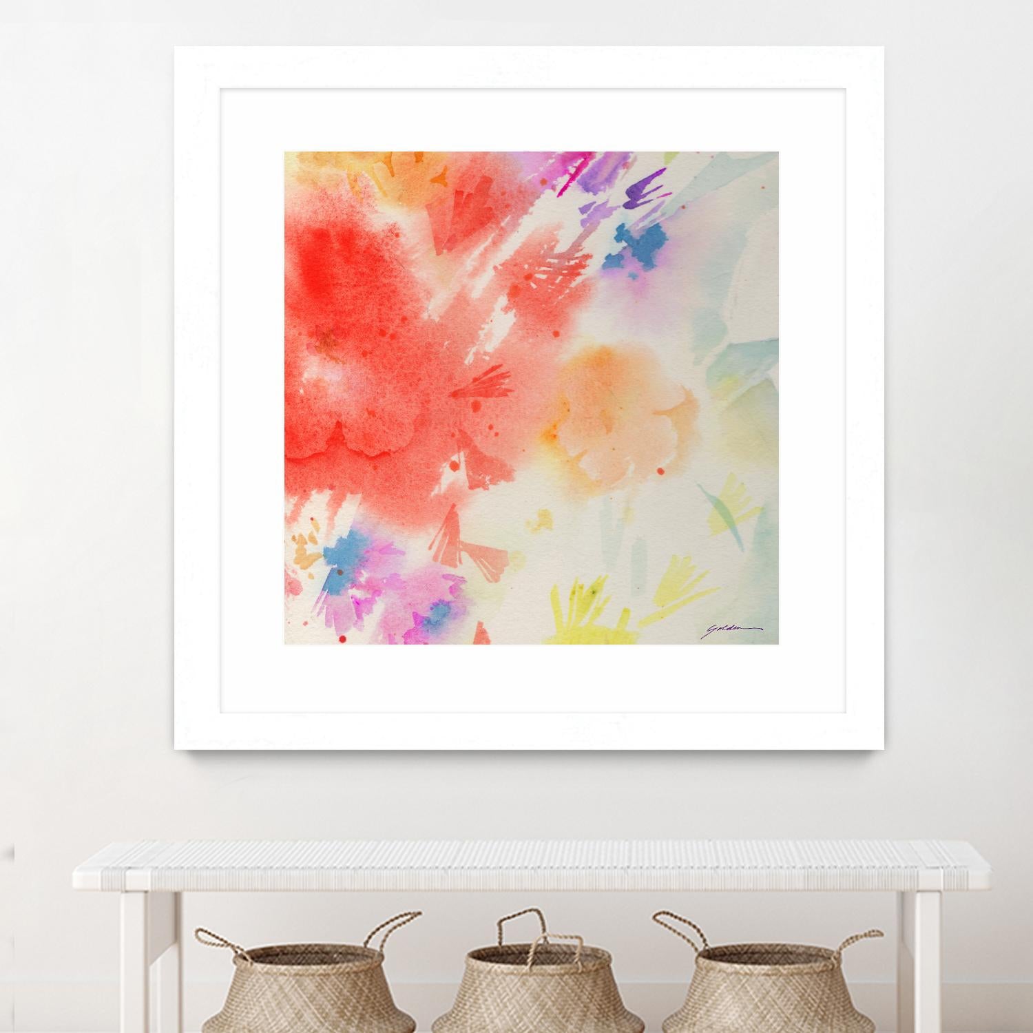 Summer Glory by Sheila Golden on GIANT ART - multicolor contemporary; abstracts; floral/still life