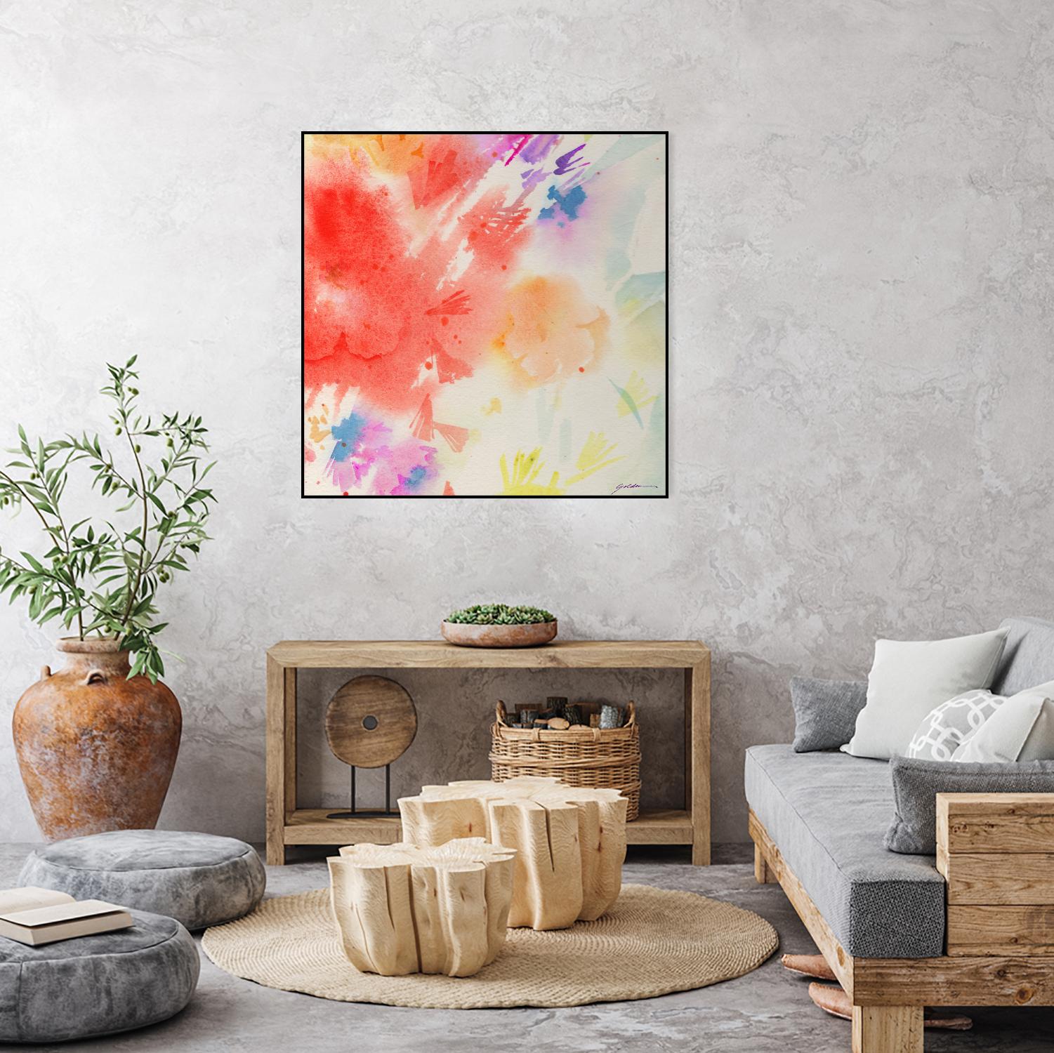 Summer Glory by Sheila Golden on GIANT ART - multicolor contemporary; abstracts; floral/still life