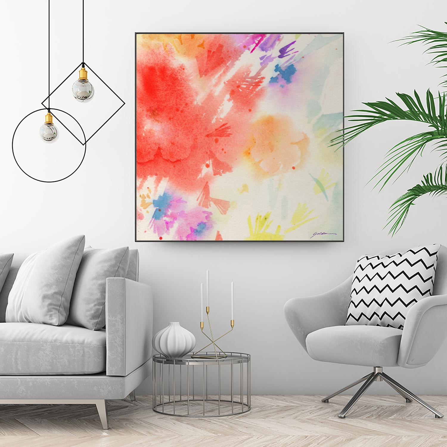 Summer Glory by Sheila Golden on GIANT ART - multicolor contemporary; abstracts; floral/still life