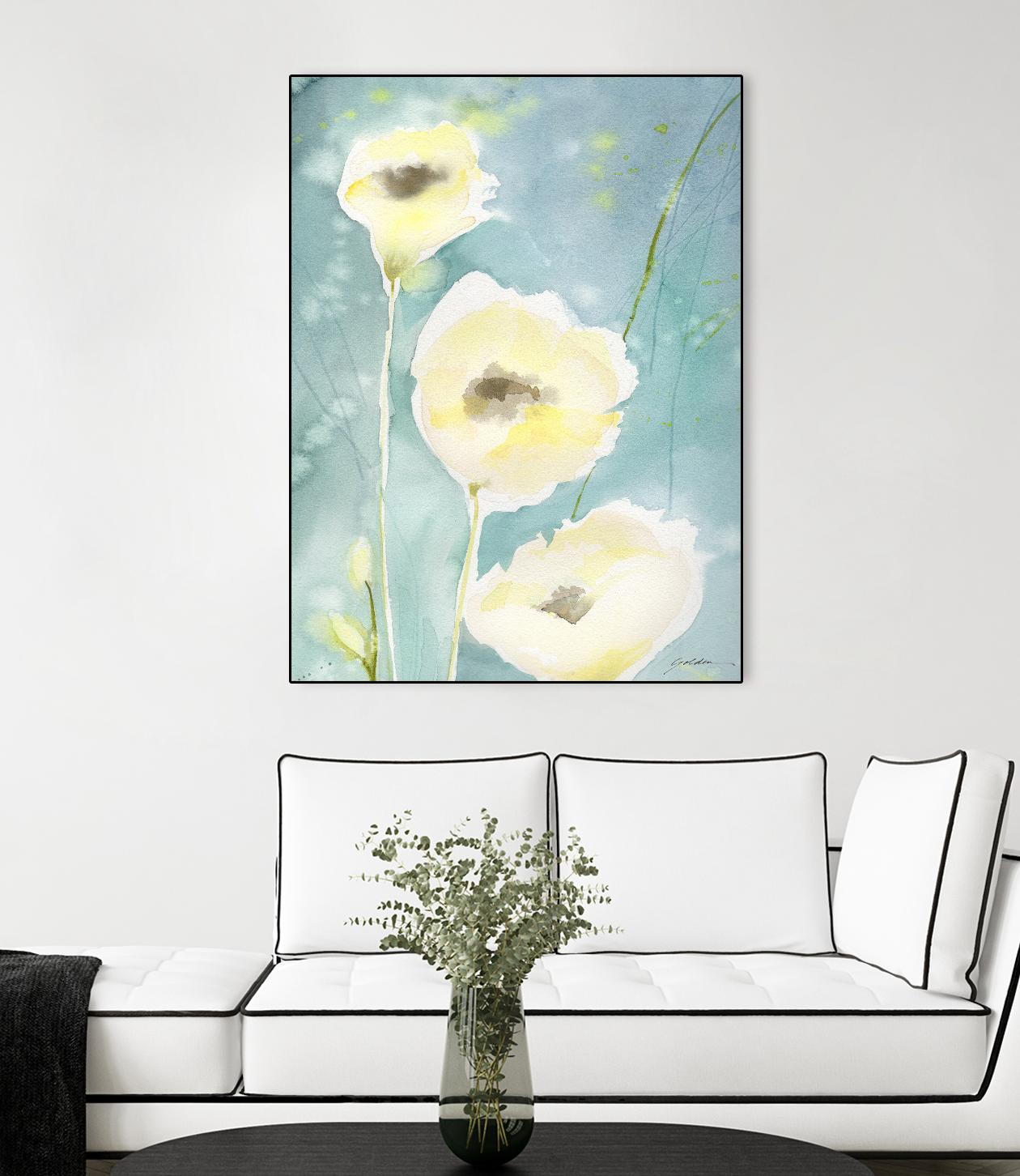 Teal Tones by Sheila Golden on GIANT ART - multicolor contemporary; floral/still life