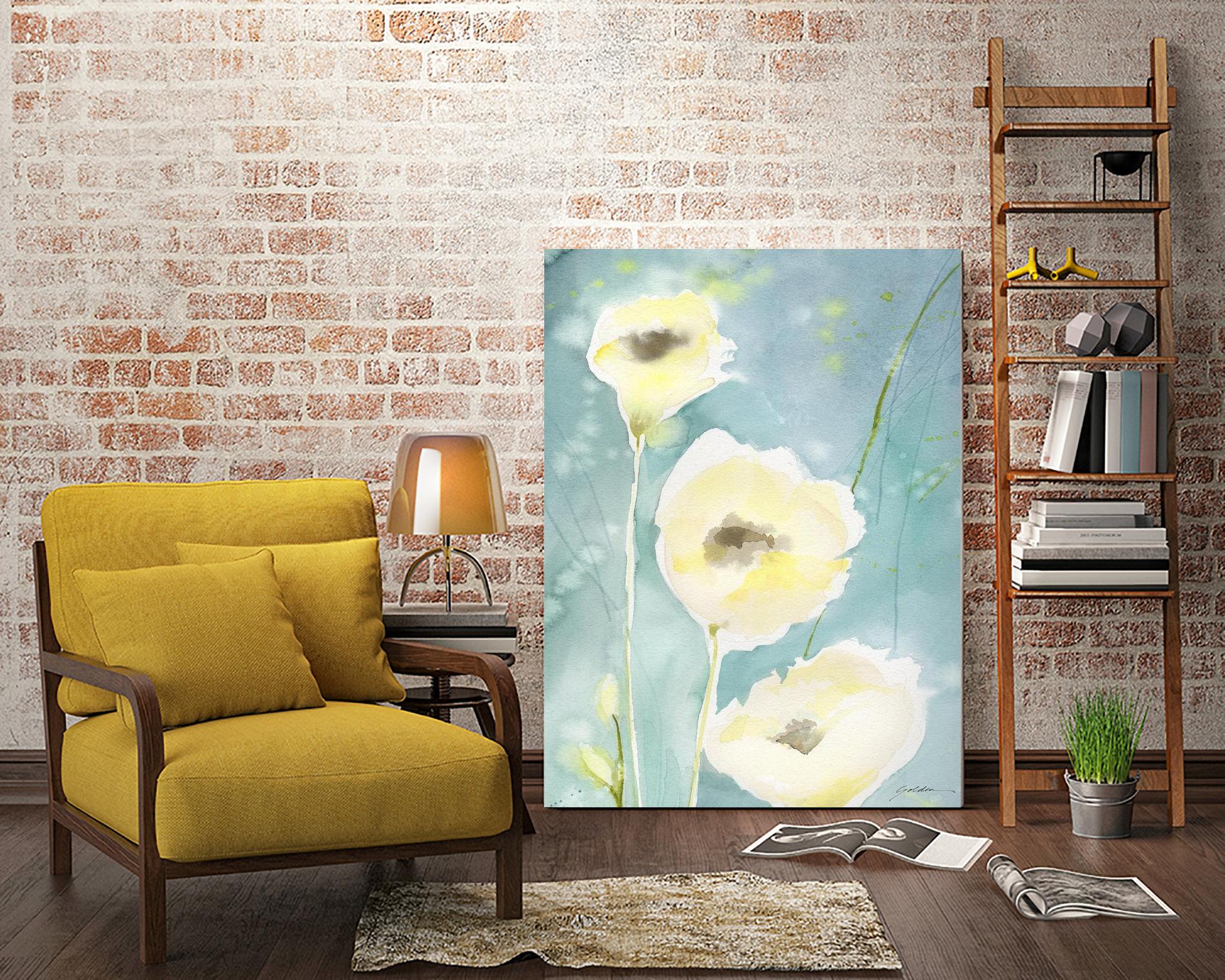 Teal Tones by Sheila Golden on GIANT ART - multicolor contemporary; floral/still life