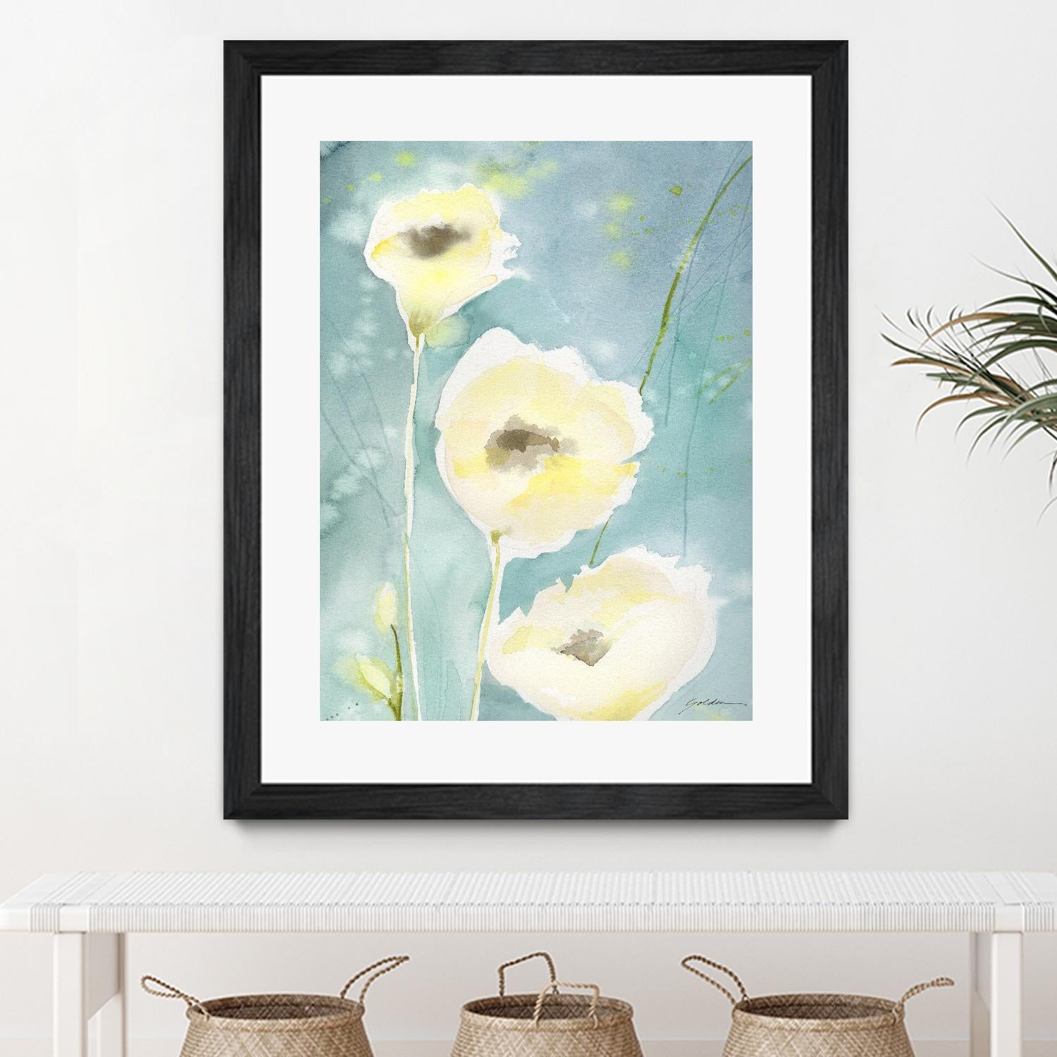 Teal Tones by Sheila Golden on GIANT ART - multicolor contemporary; floral/still life