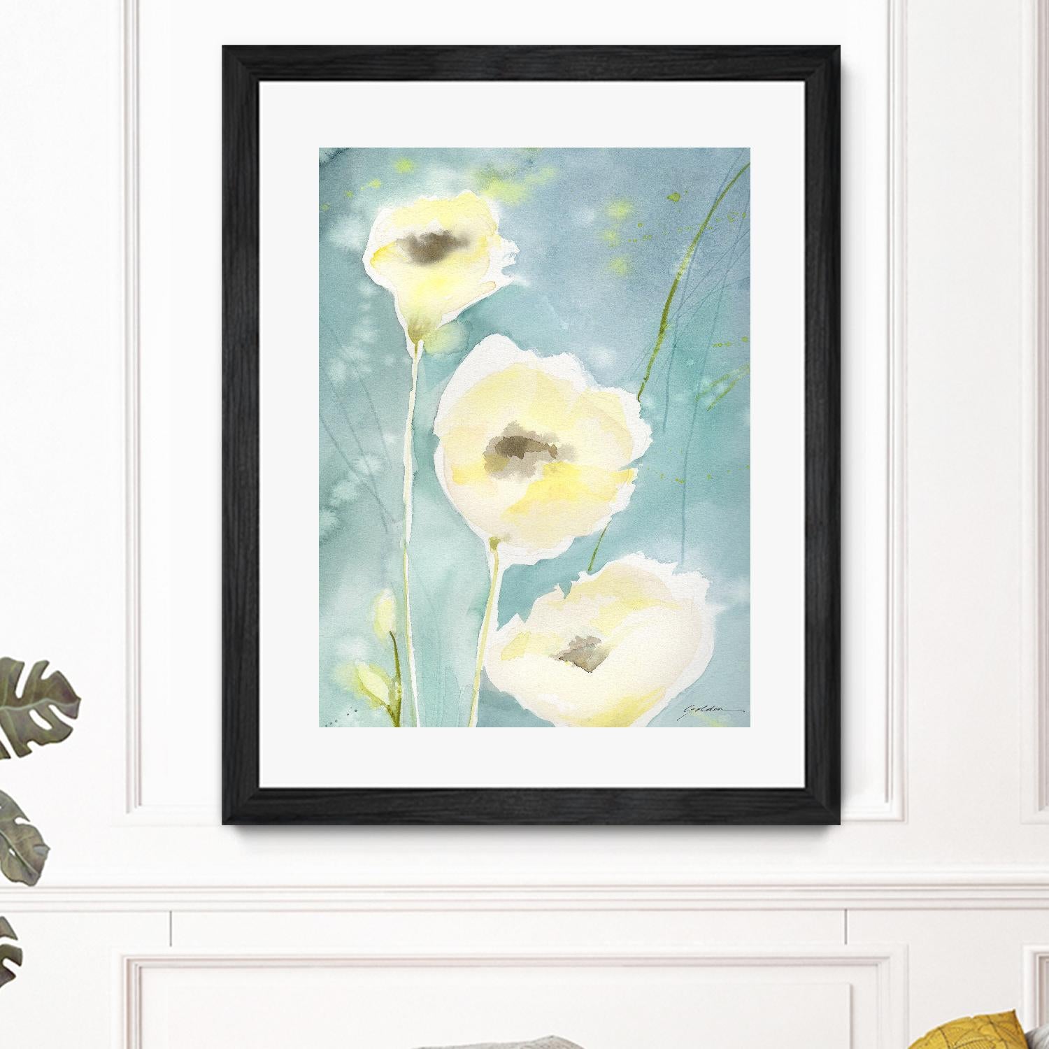 Teal Tones by Sheila Golden on GIANT ART - multicolor contemporary; floral/still life