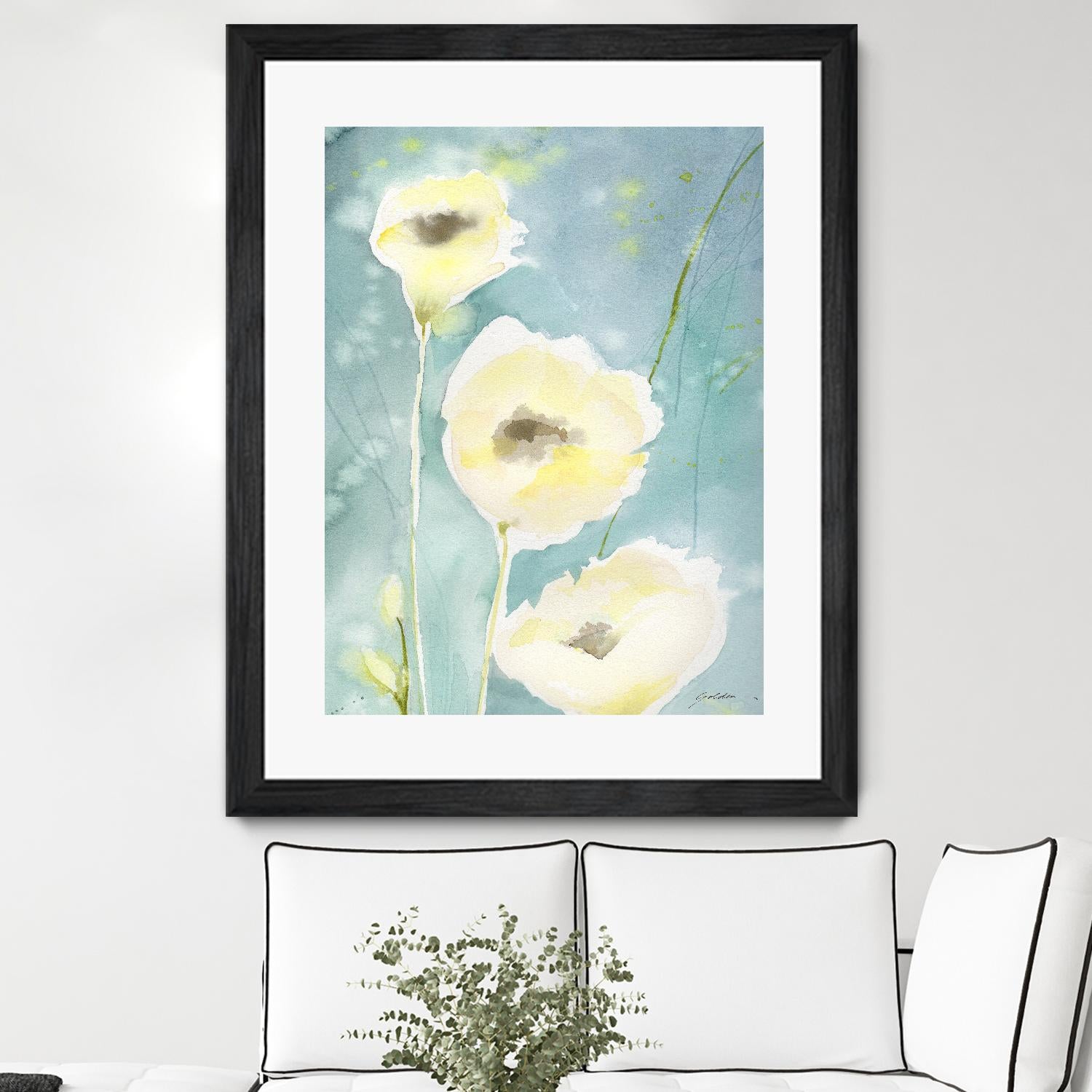 Teal Tones by Sheila Golden on GIANT ART - multicolor contemporary; floral/still life