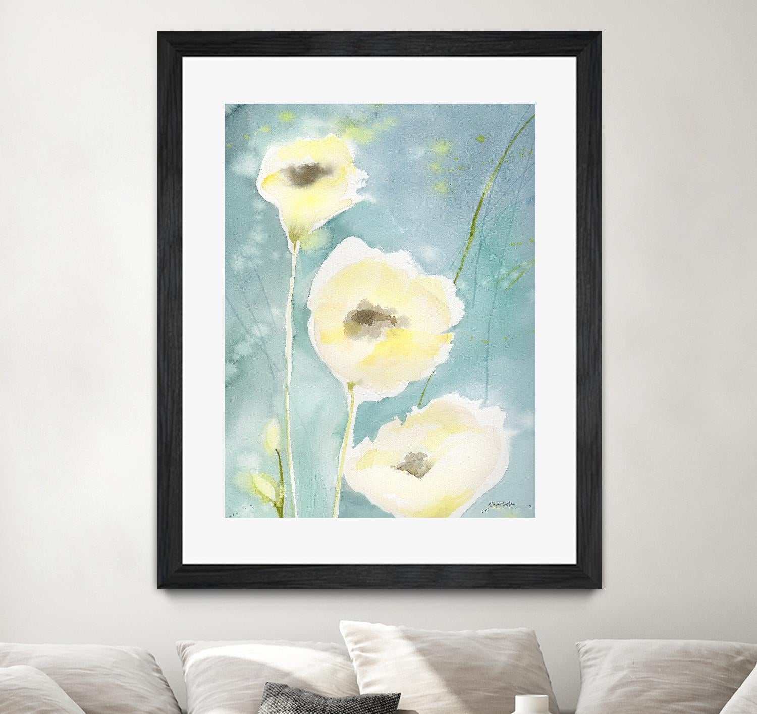 Teal Tones by Sheila Golden on GIANT ART - multicolor contemporary; floral/still life