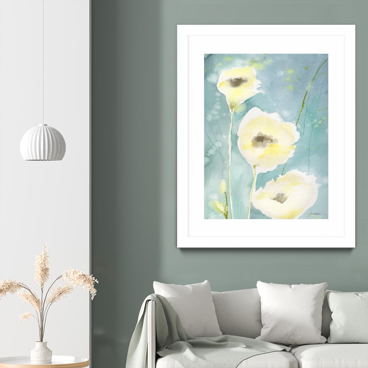 Teal Tones by Sheila Golden on GIANT ART - multicolor contemporary; floral/still life