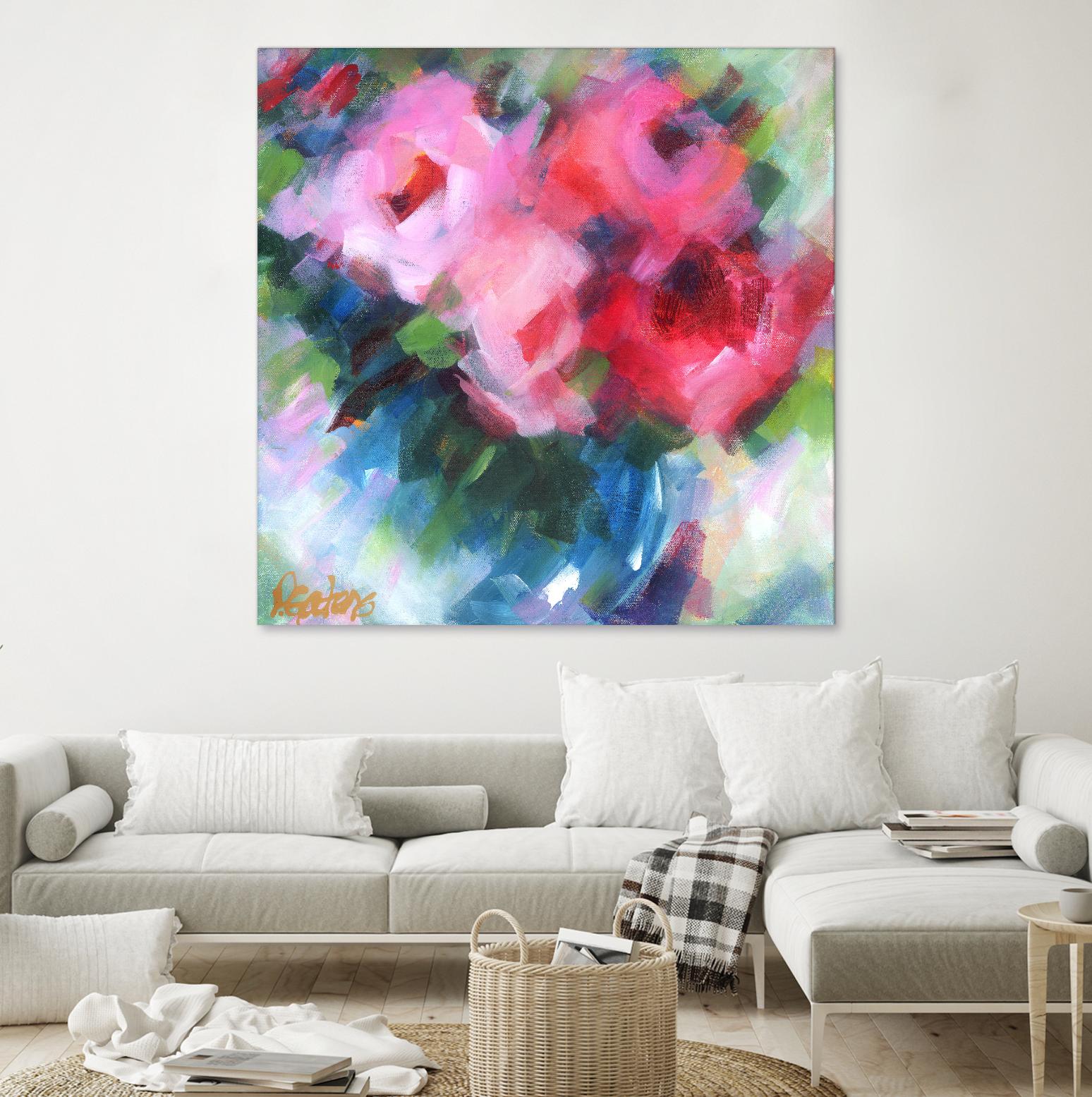 Big Pinks by Pamela Gatens on GIANT ART - multicolor floral/still life