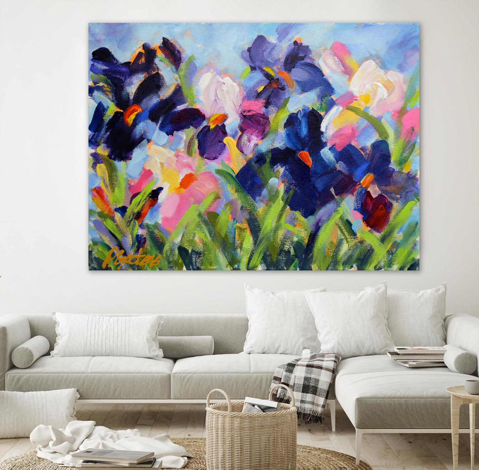The Iris Show by Pamela Gatens on GIANT ART - multicolor floral/still life; contemporary