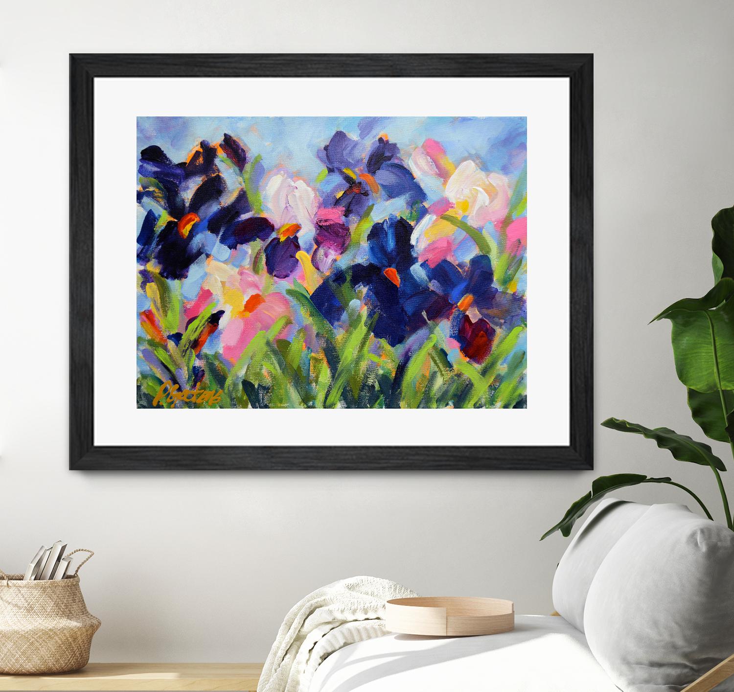 The Iris Show by Pamela Gatens on GIANT ART - multicolor floral/still life; contemporary