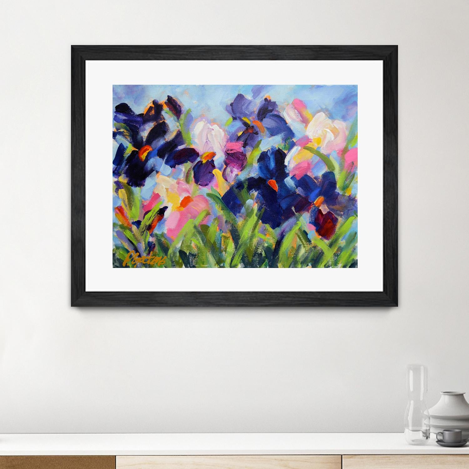The Iris Show by Pamela Gatens on GIANT ART - multicolor floral/still life; contemporary