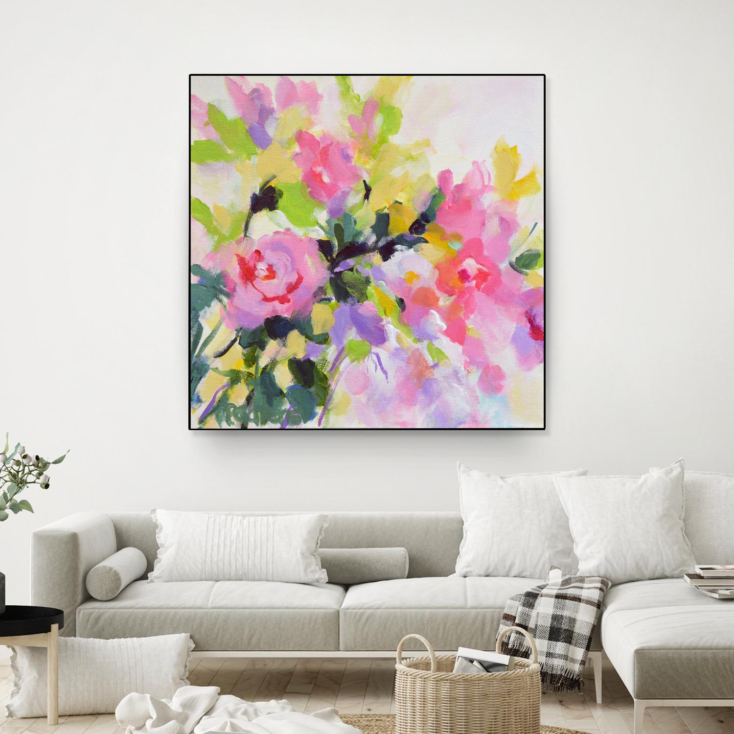 Wild Rose Garden by Pamela Gatens on GIANT ART - multicolor floral/still life; contemporary