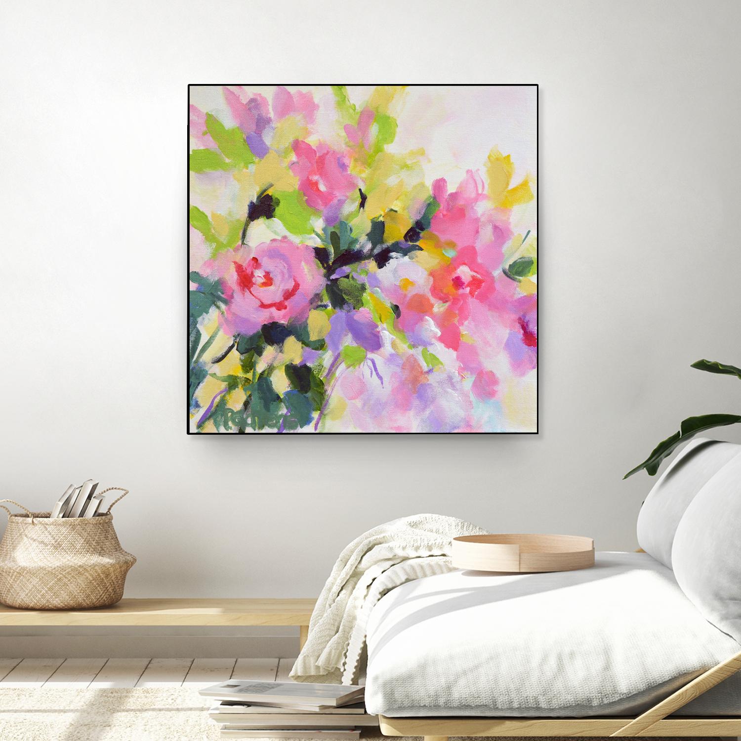 Wild Rose Garden by Pamela Gatens on GIANT ART - multicolor floral/still life; contemporary