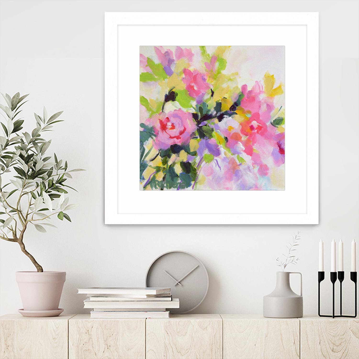 Wild Rose Garden by Pamela Gatens on GIANT ART - multicolor floral/still life; contemporary