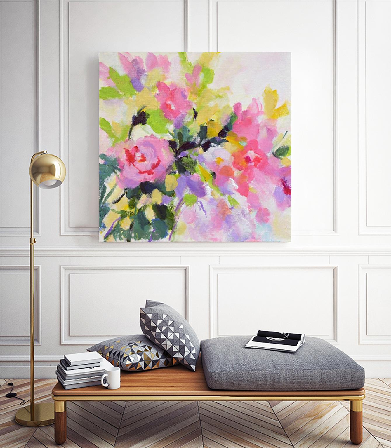 Wild Rose Garden by Pamela Gatens on GIANT ART - multicolor floral/still life; contemporary