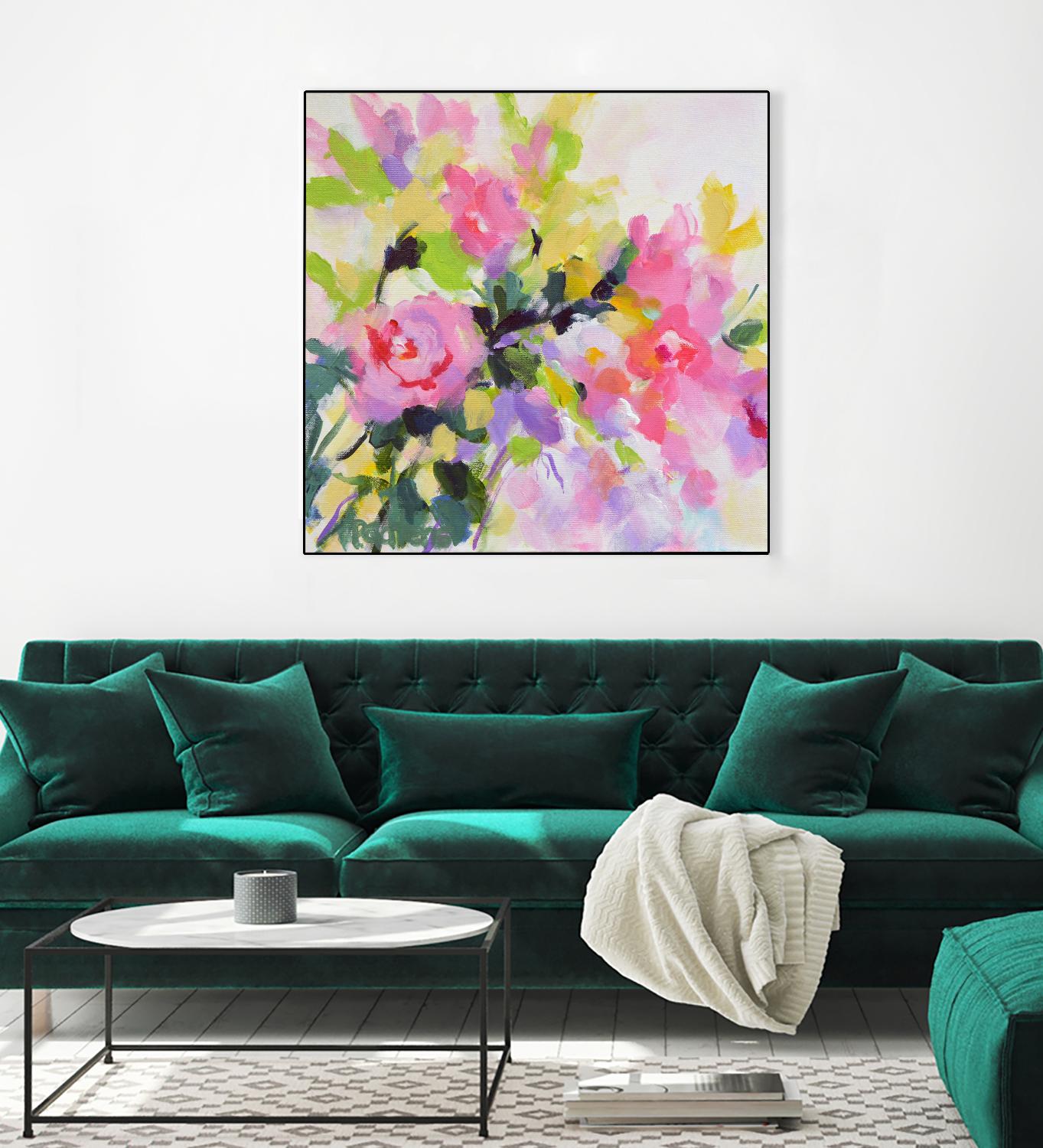 Wild Rose Garden by Pamela Gatens on GIANT ART - multicolor floral/still life; contemporary